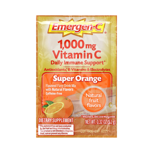 Emergen-C, Vitamin C, Super Orange, 1,000 Mg, 30 Packets, 0.32 Oz