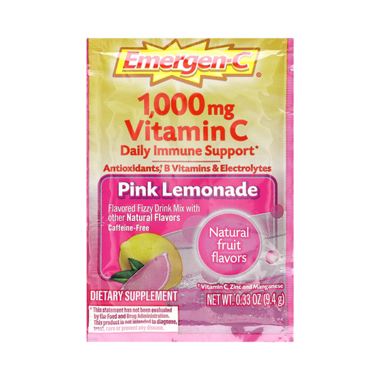 Emergen-C, Vitamin C, Pink Lemonade, 1,000 Mg, 30 Packets, 0.33 Oz