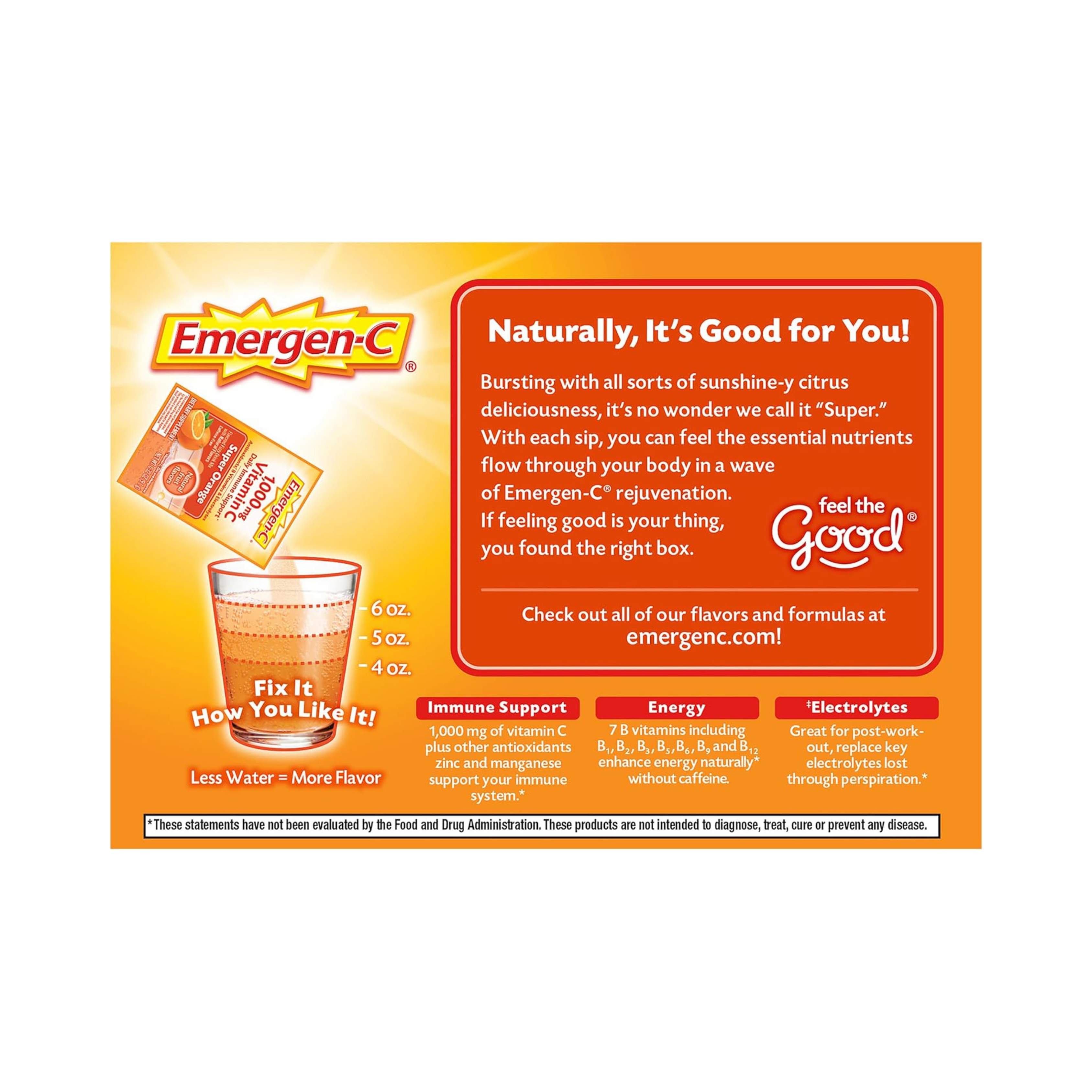 Emergen-C, Vitamin C Powder, 1000 Mg, 60 Count