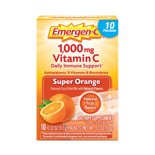 Emergen-C, Vitamin C, Super Orange, 1000 Mg, 10CT