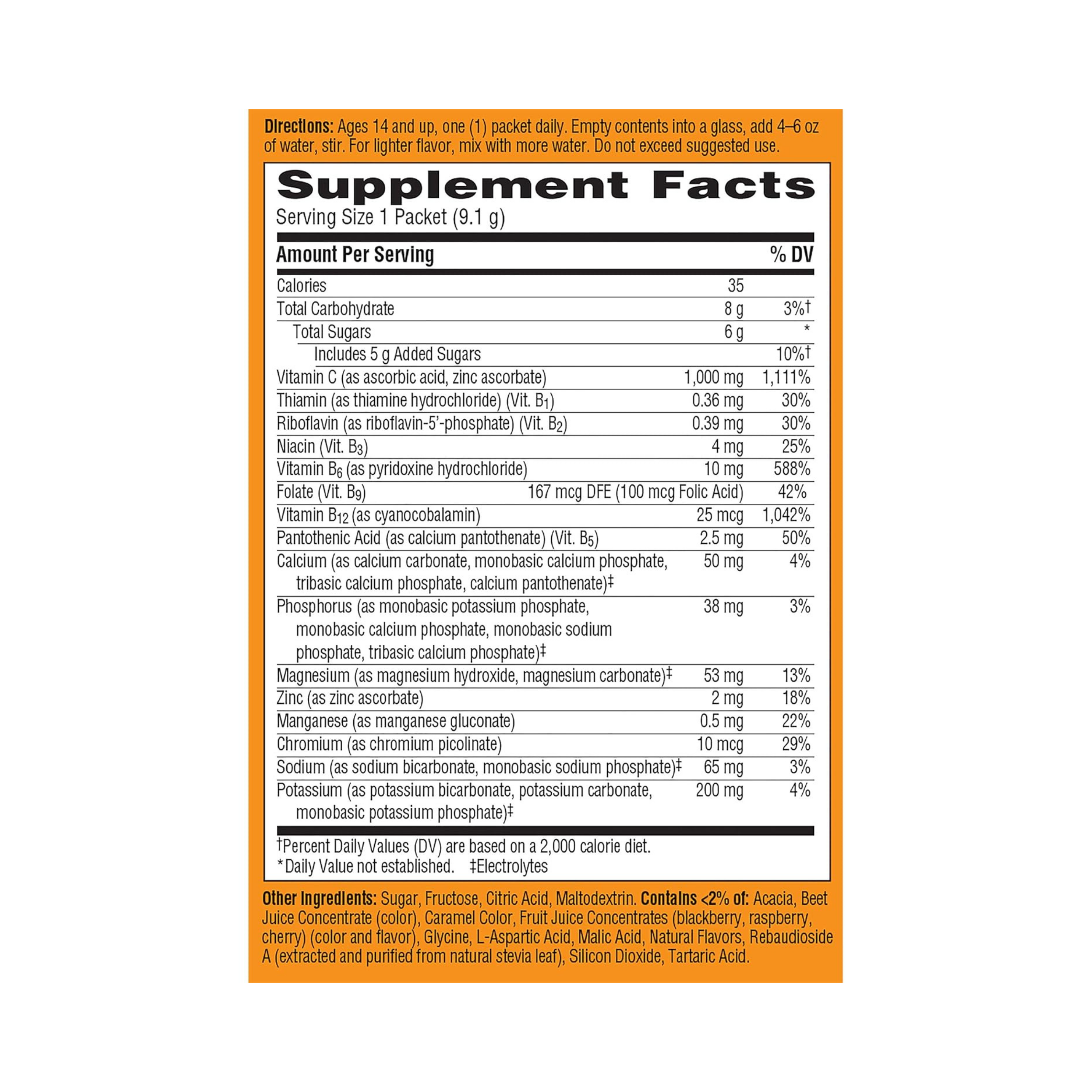 Emergen-C, Vitamin C, Raspberry, 1000 Mg, 10-count