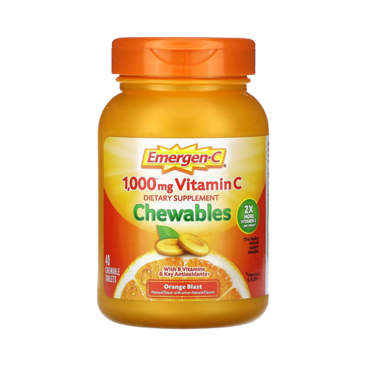 Emergen-C, Vitamin C Chewables, Orange Blast, 40 Chewable Tablets