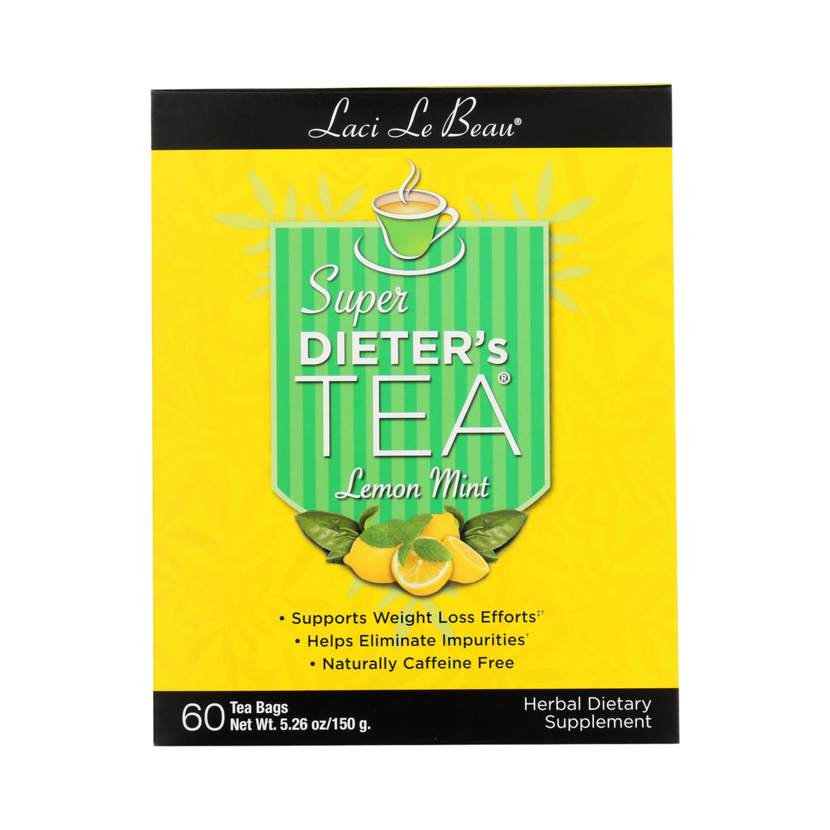 Natrol, Laci Le Beau Super Dieter's Tea, Lemon Mint, 60 Bags