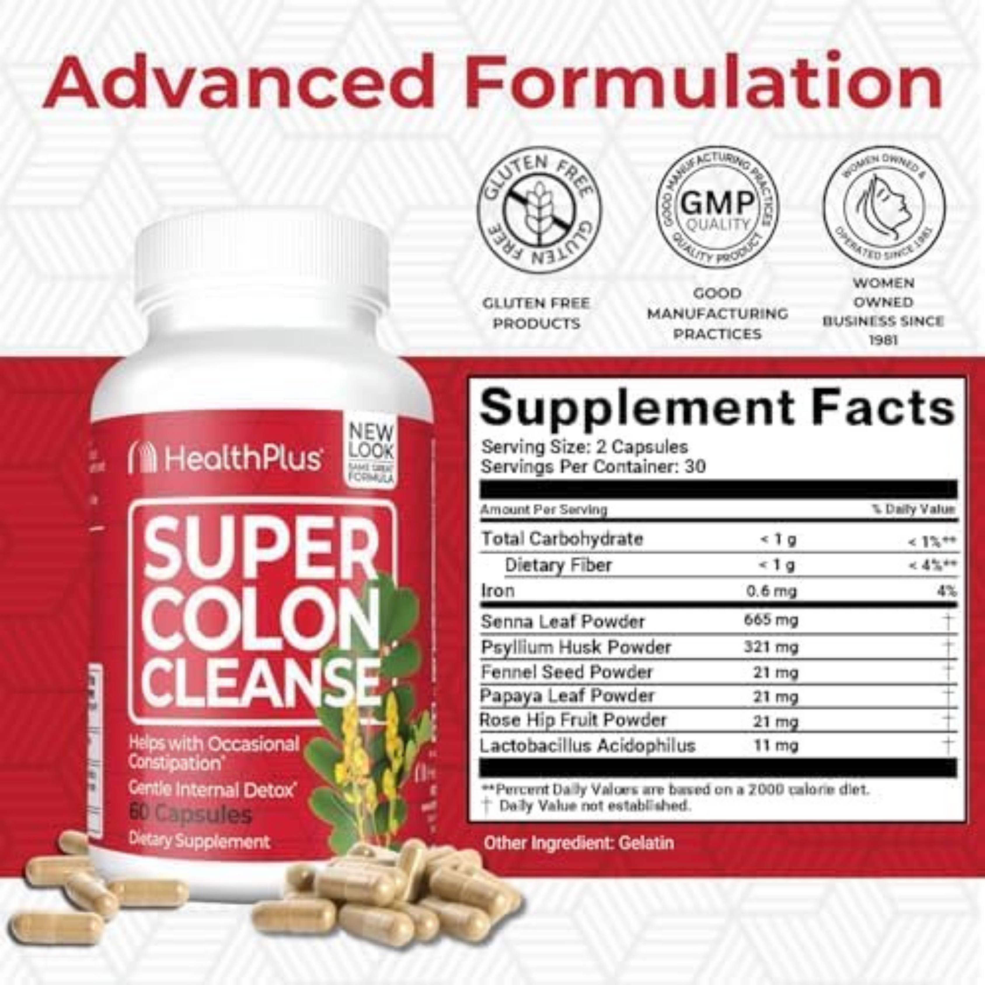 Health Plus, Super Colon Cleanse, 60 Capsules