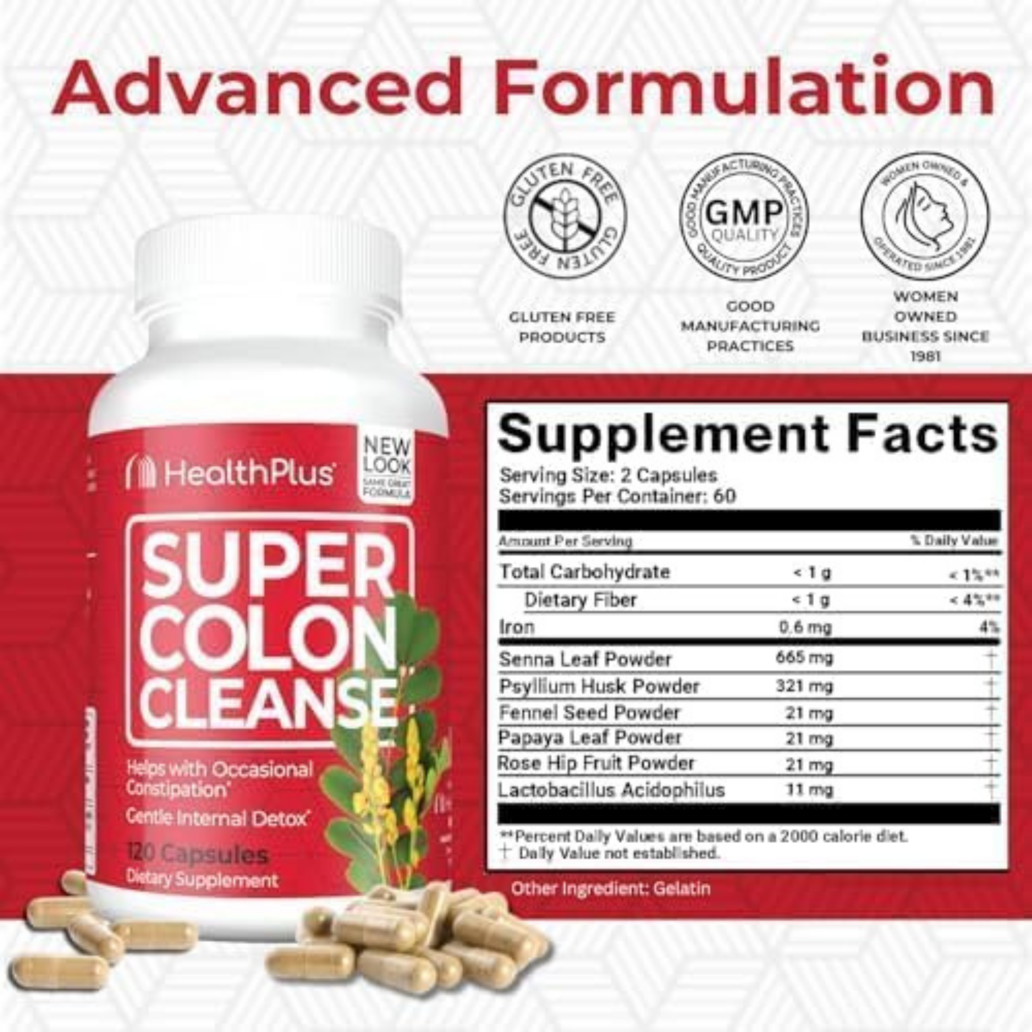 Health Plus, Super Colon Cleanse, 120 Capsules