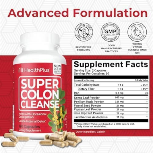Health Plus, Super Colon Cleanse, 120 Capsules