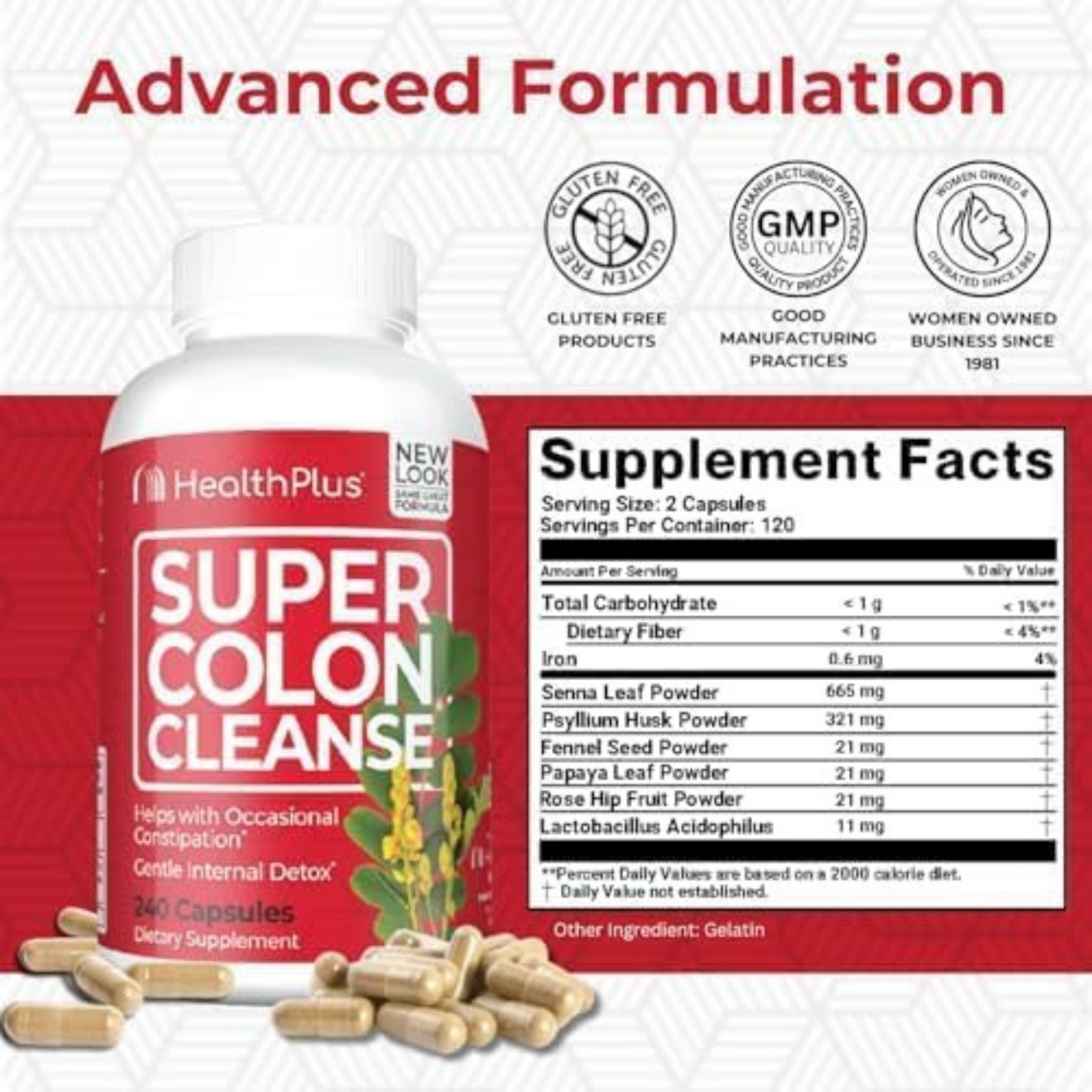 Health Plus, Super Colon Cleanse, 240 Capsules