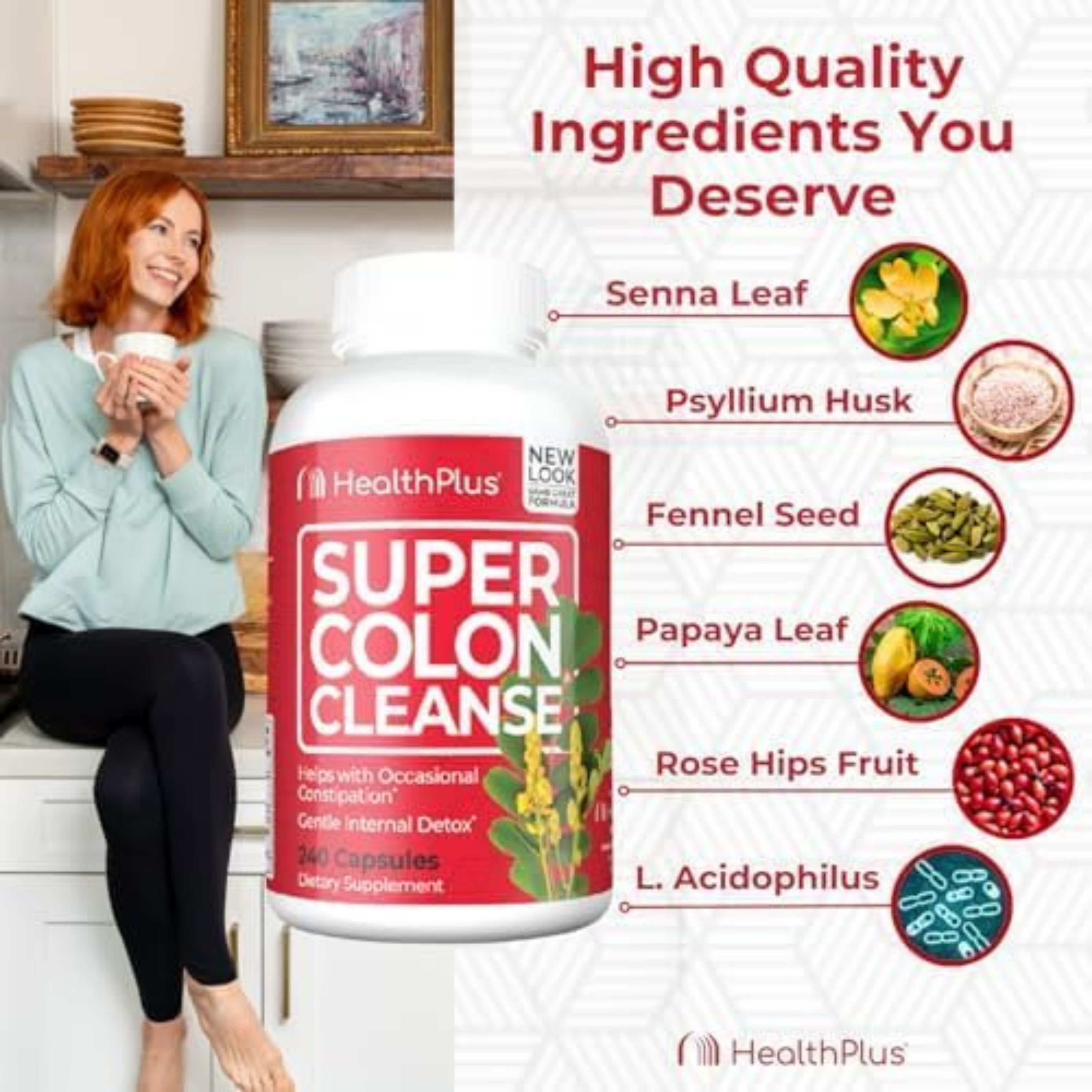 Health Plus, Super Colon Cleanse, 240 Capsules