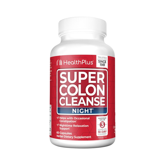 Health Plus, Super Colon Cleanse, Night, 60 Capsules