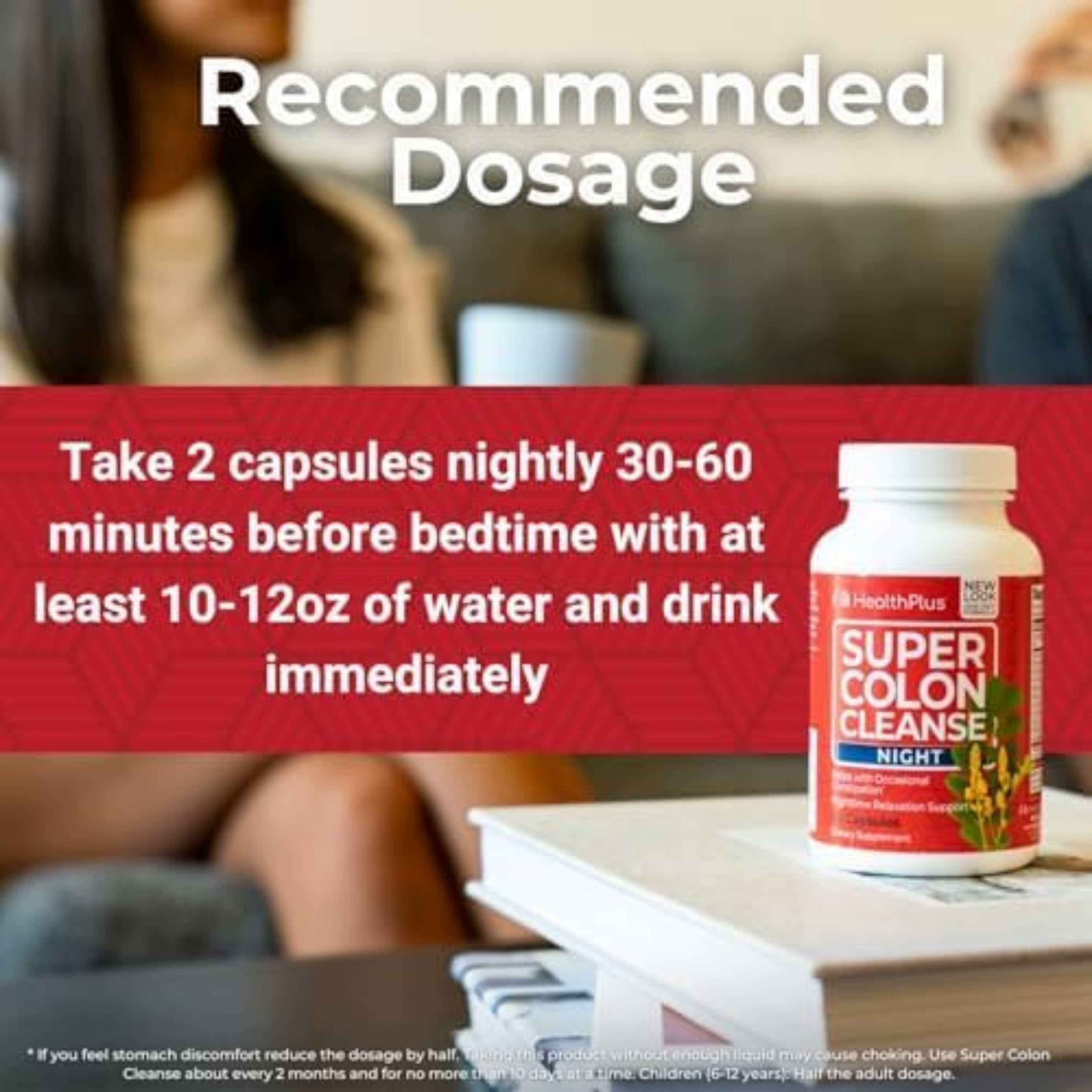 Health Plus, Super Colon Cleanse, Night, 60 Capsules