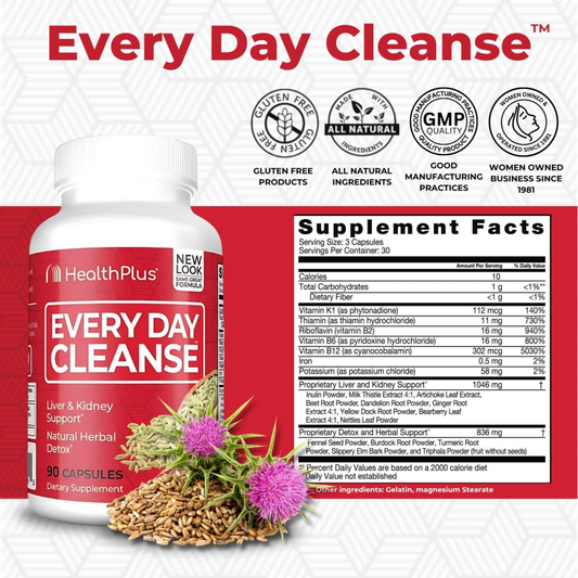 Health Plus, Every Day Cleanse, 90 Capsules