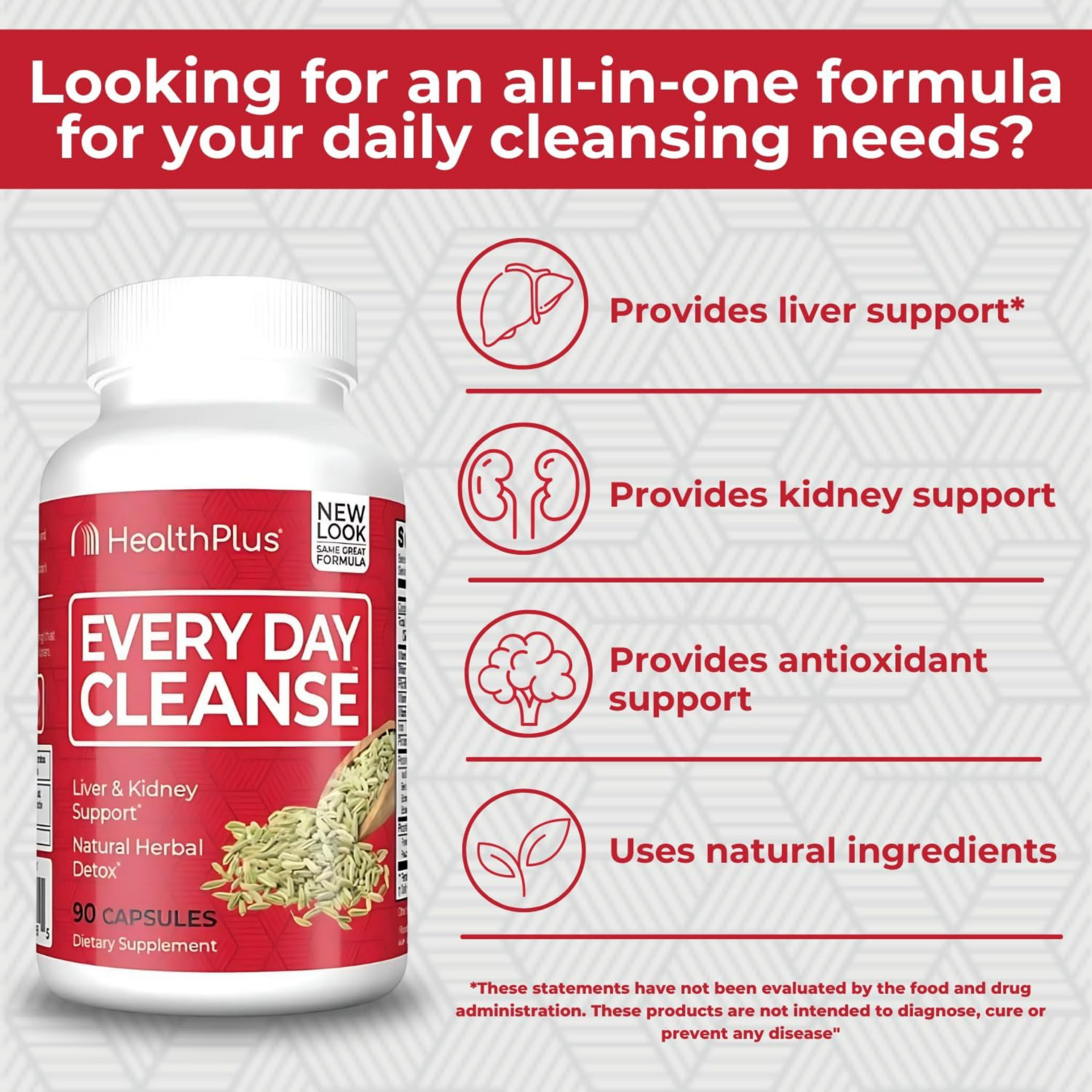 Health Plus, Every Day Cleanse, 90 Capsules