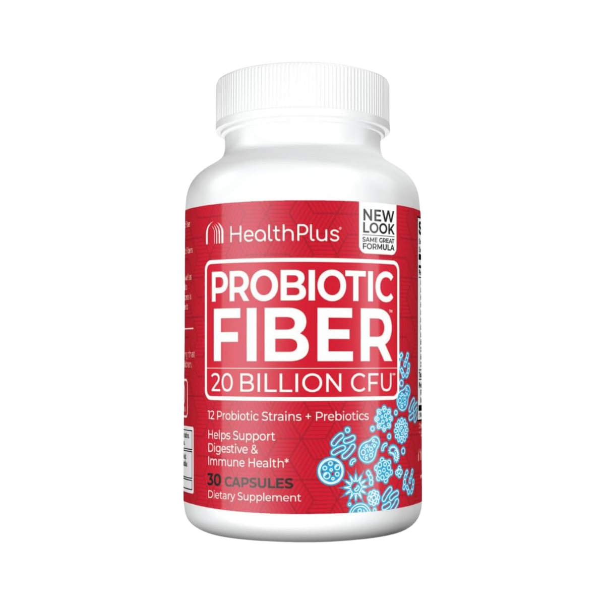 Health Plus, Probiotic Fiber, 20 Billion CFU, 30 Capsules