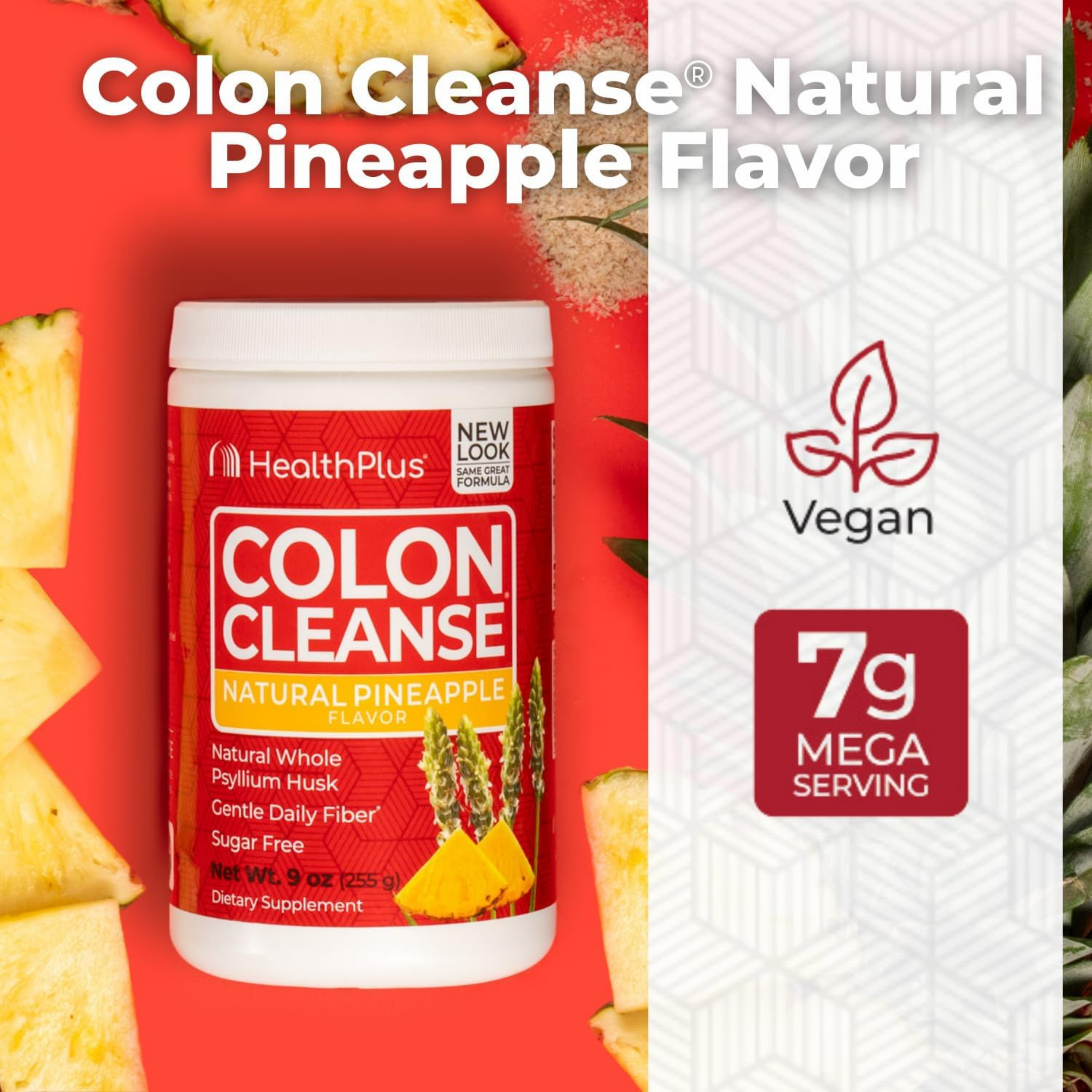 Health Plus, Colon Cleanse, Natural Pineapple, 9 oz, 255 g