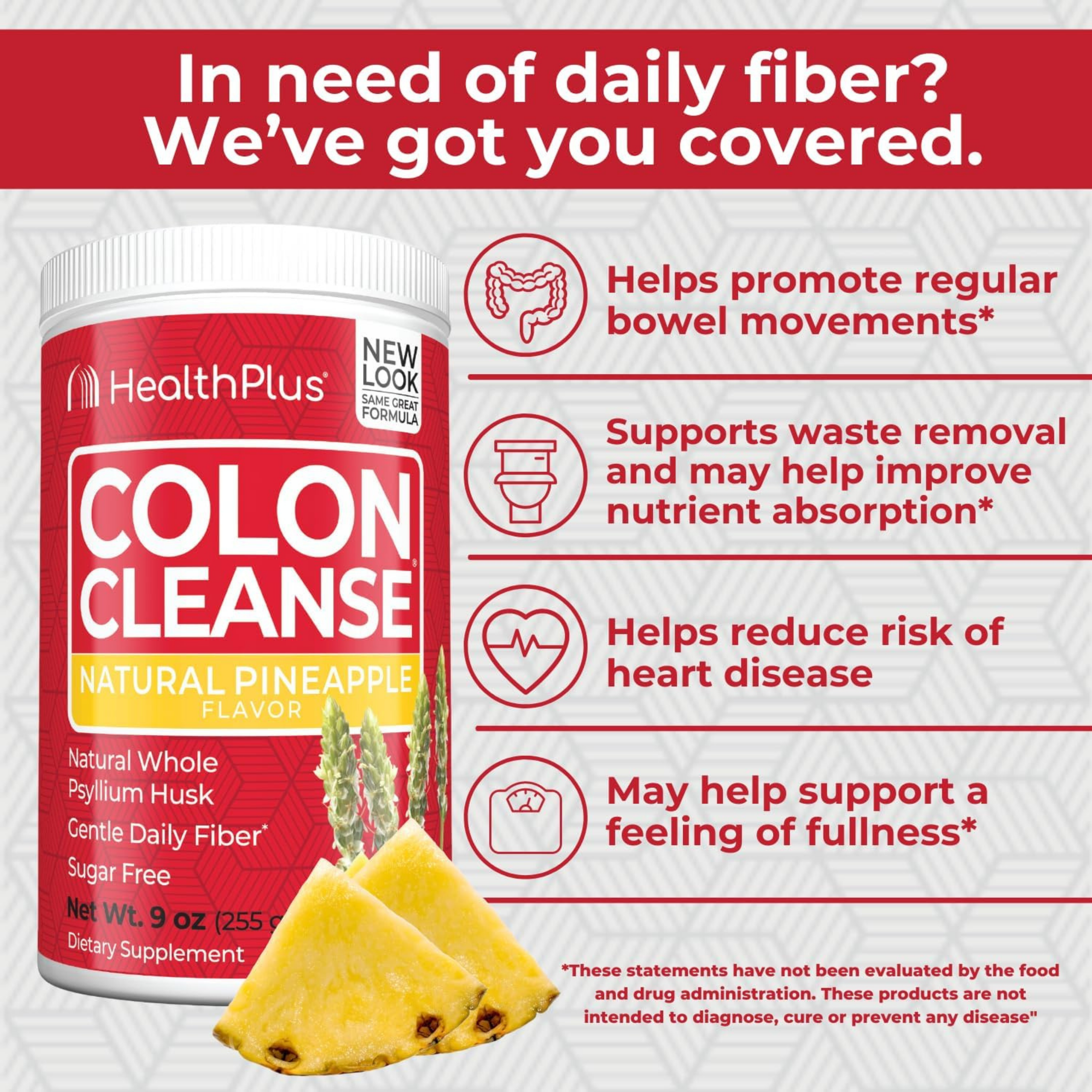 Health Plus, Colon Cleanse, Natural Pineapple, 9 oz, 255 g