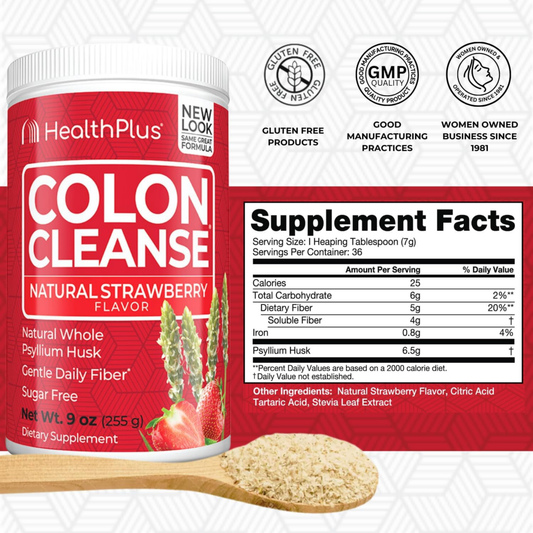 Health Plus, Colon Cleanse, Natural Strawberry, 9 oz, 255 g