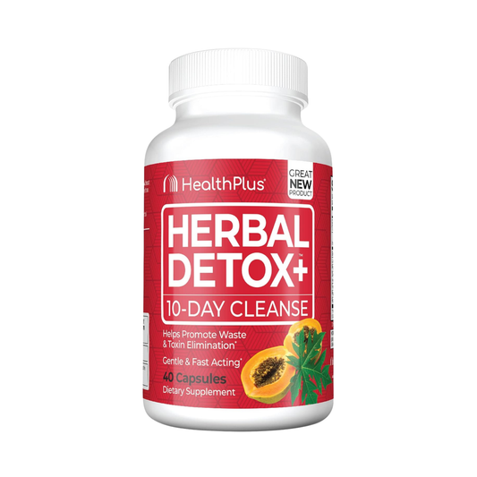 Health Plus, Herbal Detox+, 10-Day Cleanse, 40 Capsules