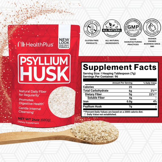 Health Plus, Psyllium Husk, 24 oz, 680 g