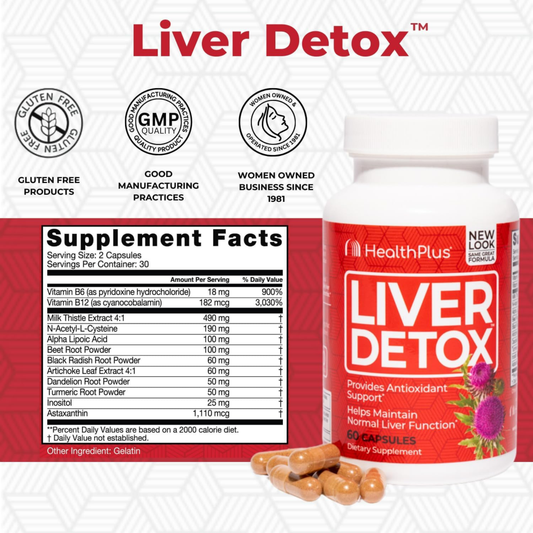 Health Plus, Liver Detox, 60 Capsules