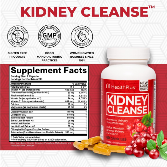 Health Plus, Kidney Cleanse, 60 Capsules