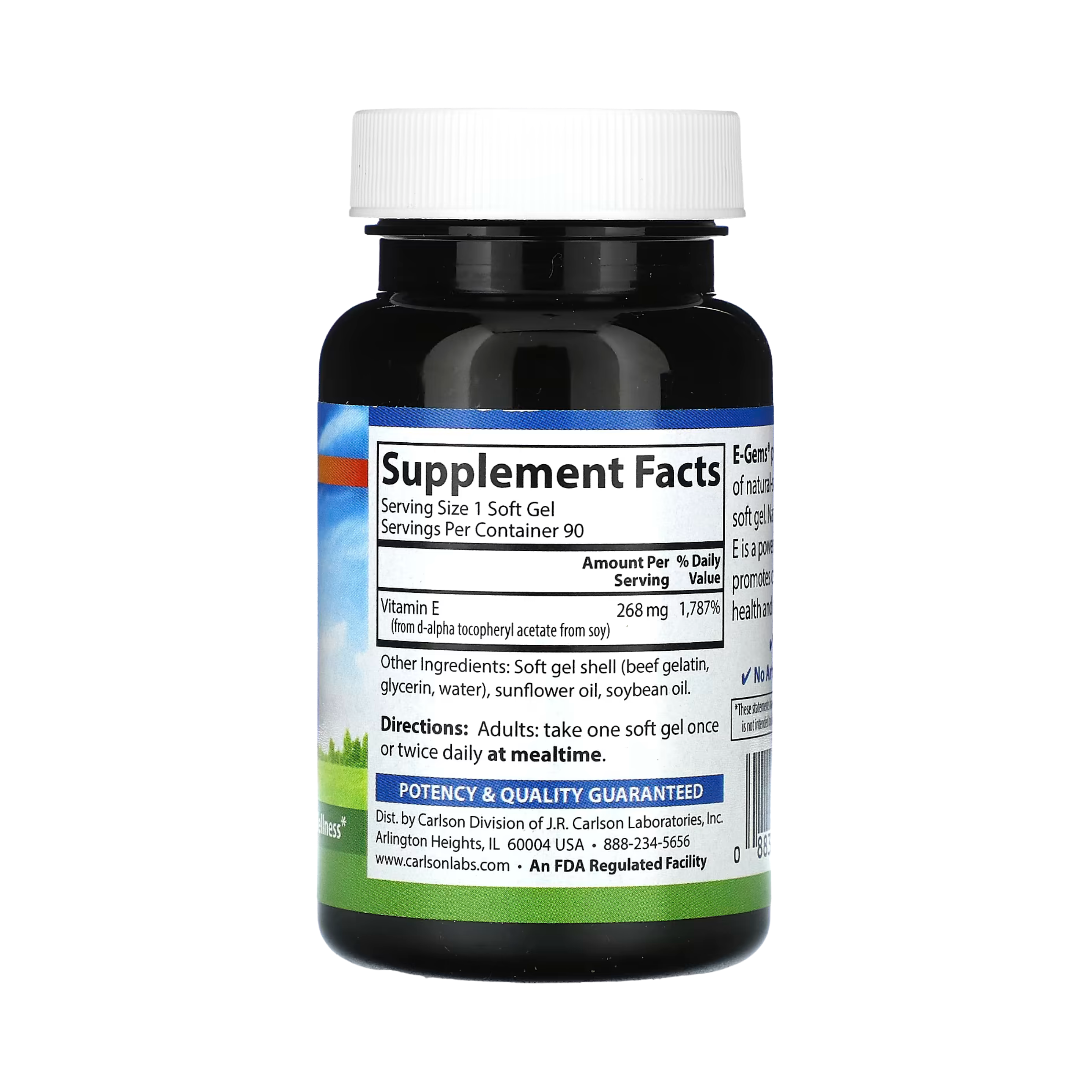 Carlson, E-Gems, 268 Mg (400 IU), 90 Soft Gels