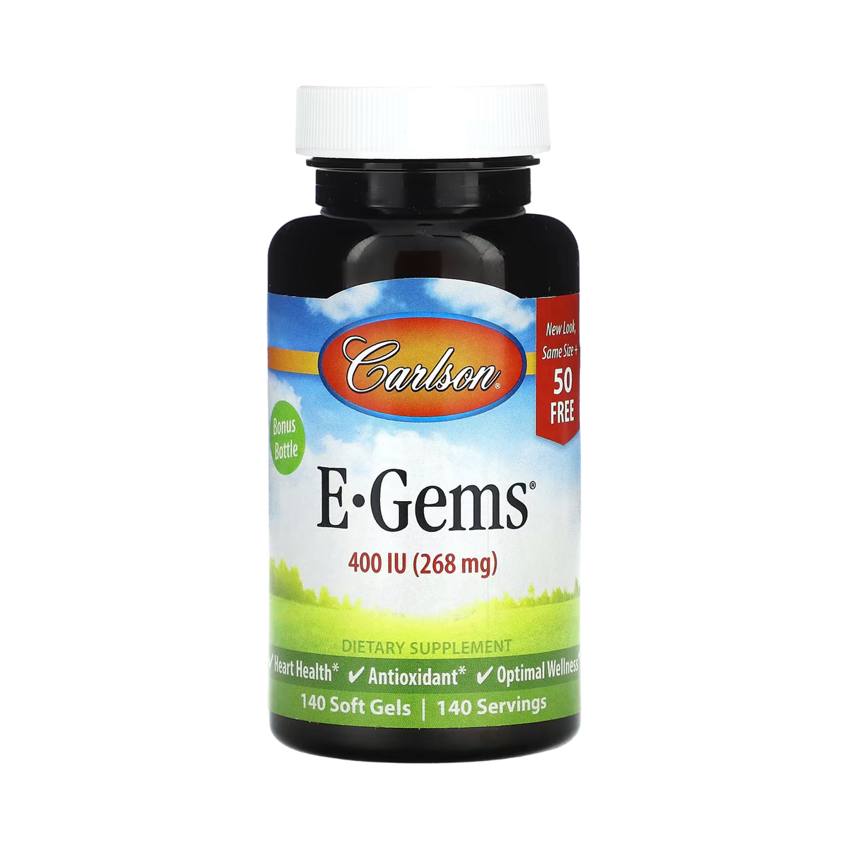 Carlson, E-Gems, 268 Mg, 140 Soft Gels