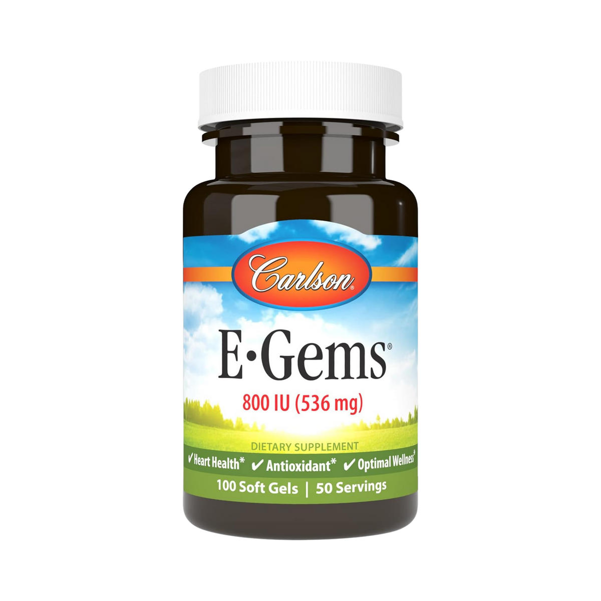 Carlson, E-Gems 800 IU (536 Mg), 50 Soft Gels