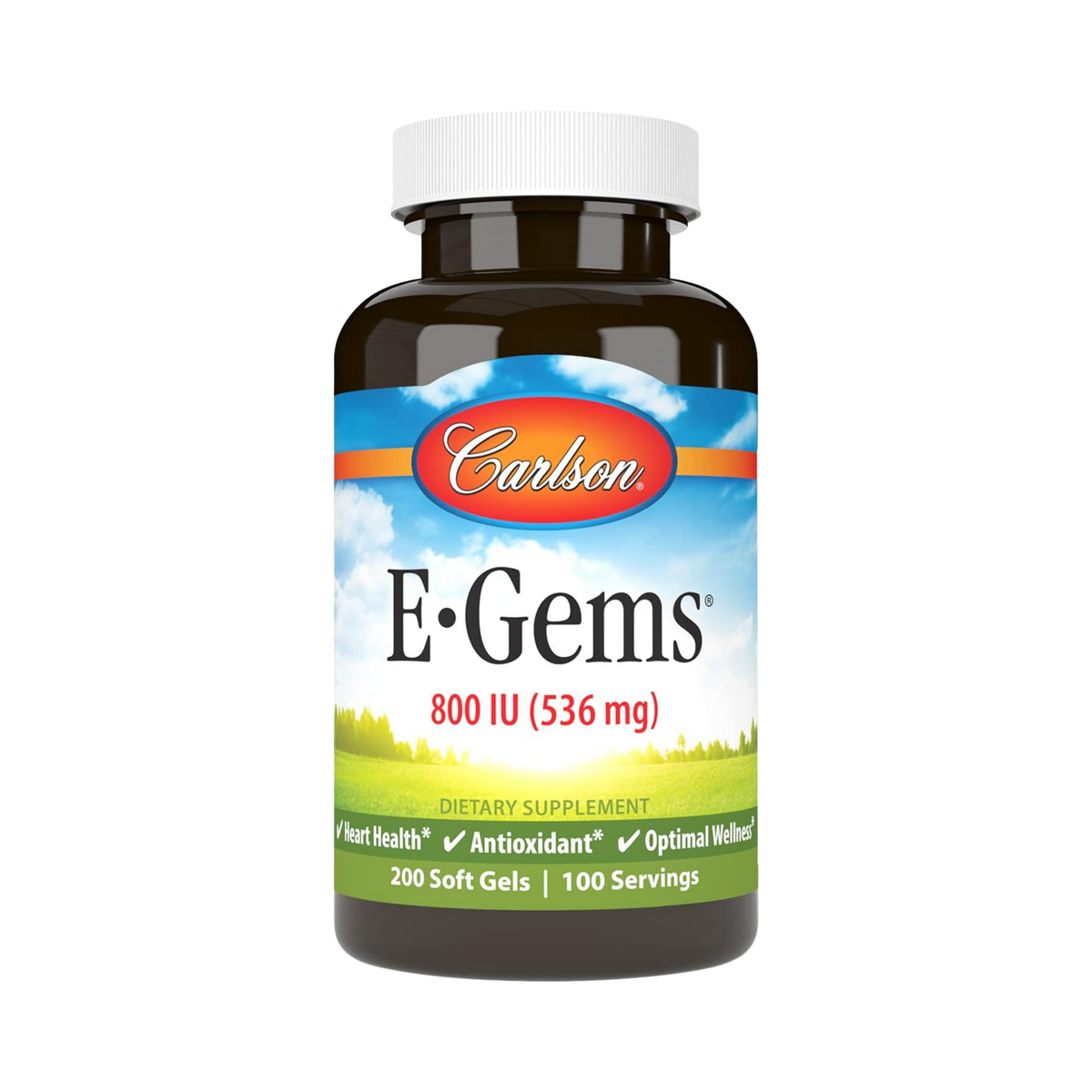 Carlson, E-Gems, 800 IU (536 Mg), 100 Soft gels