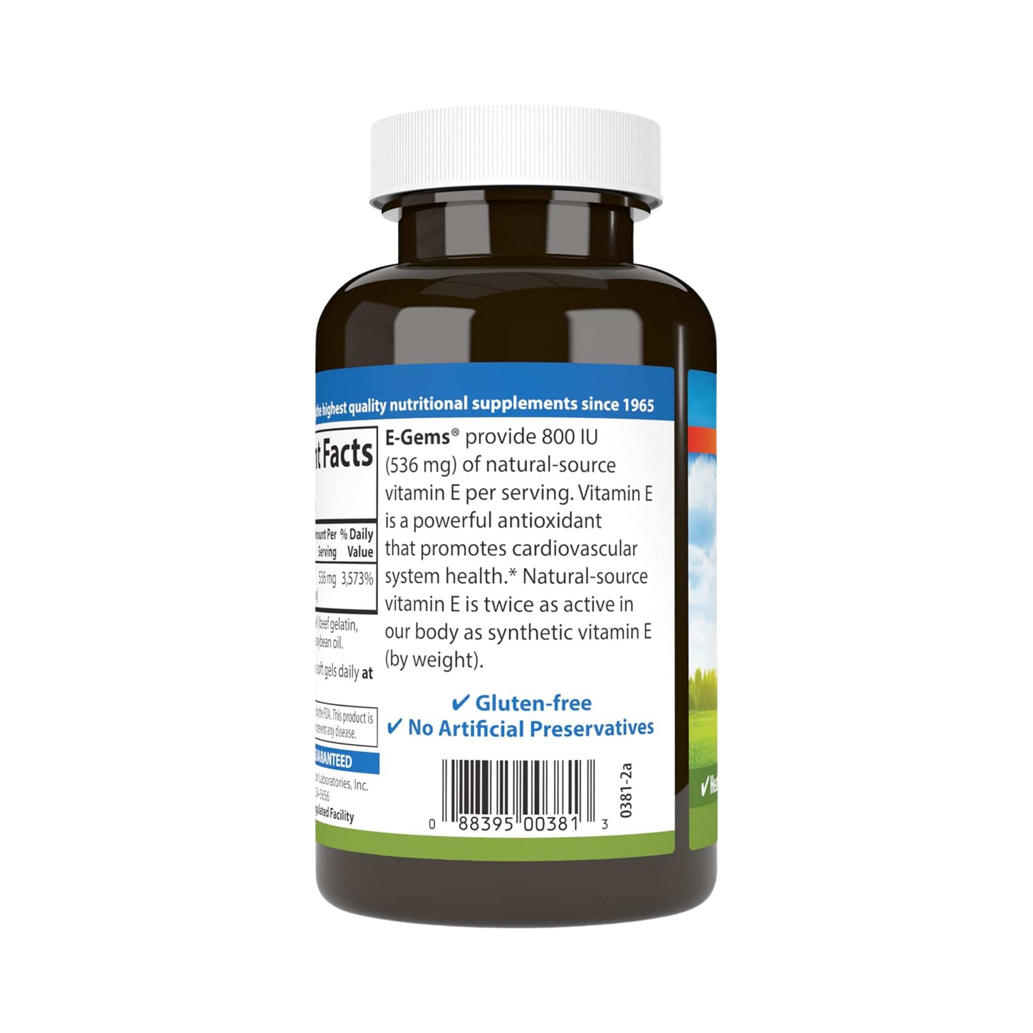 Carlson, E-Gems, 800 IU (536 Mg), 100 Soft gels