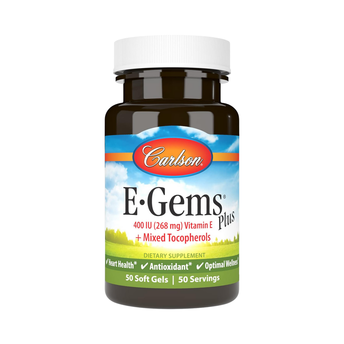 Carlson, E-Gems Plus Natural Vitamin E, 400 IU, 50 Softgels