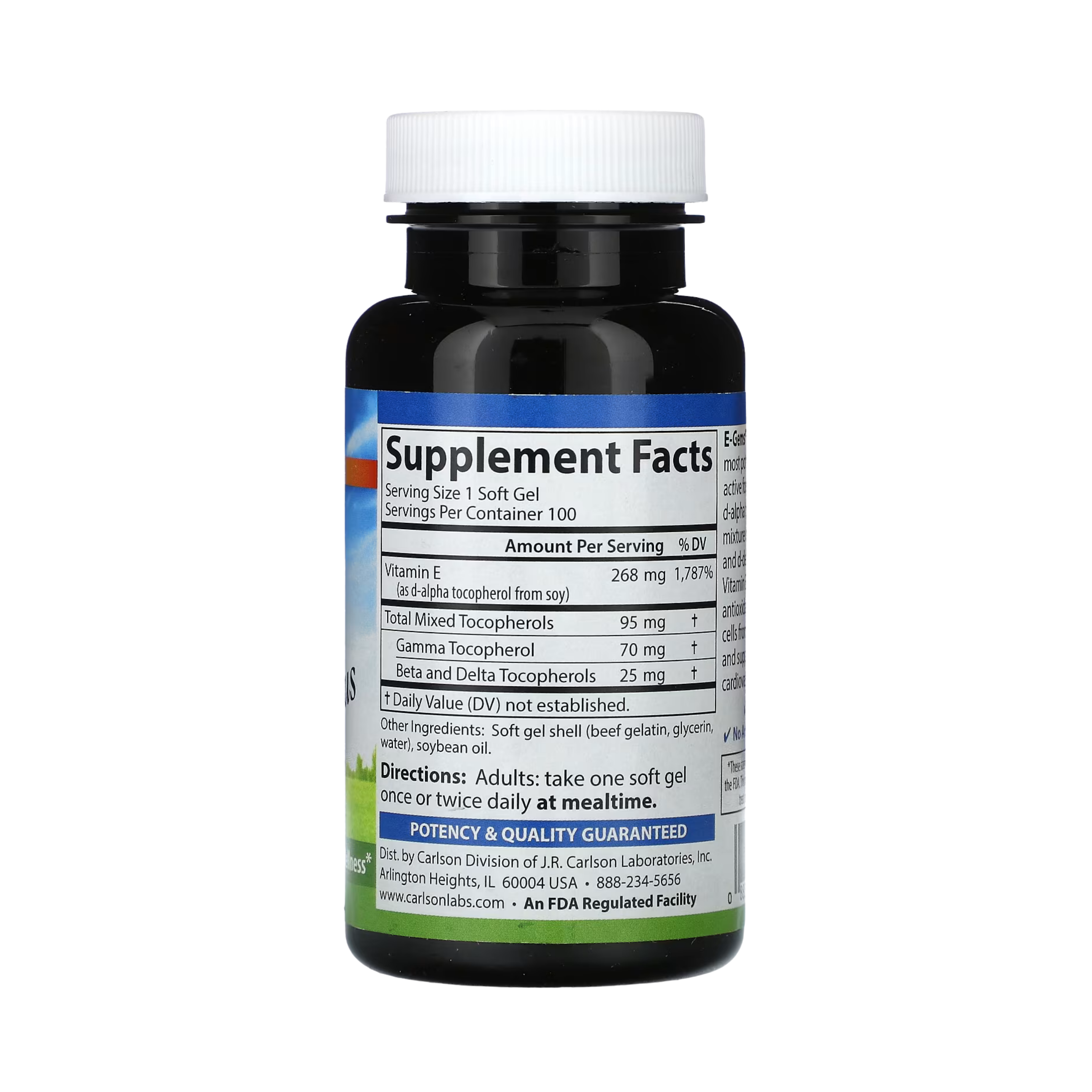 Carlson, E-Gems Plus, 400 IU (268 mg), 100 Soft Gels