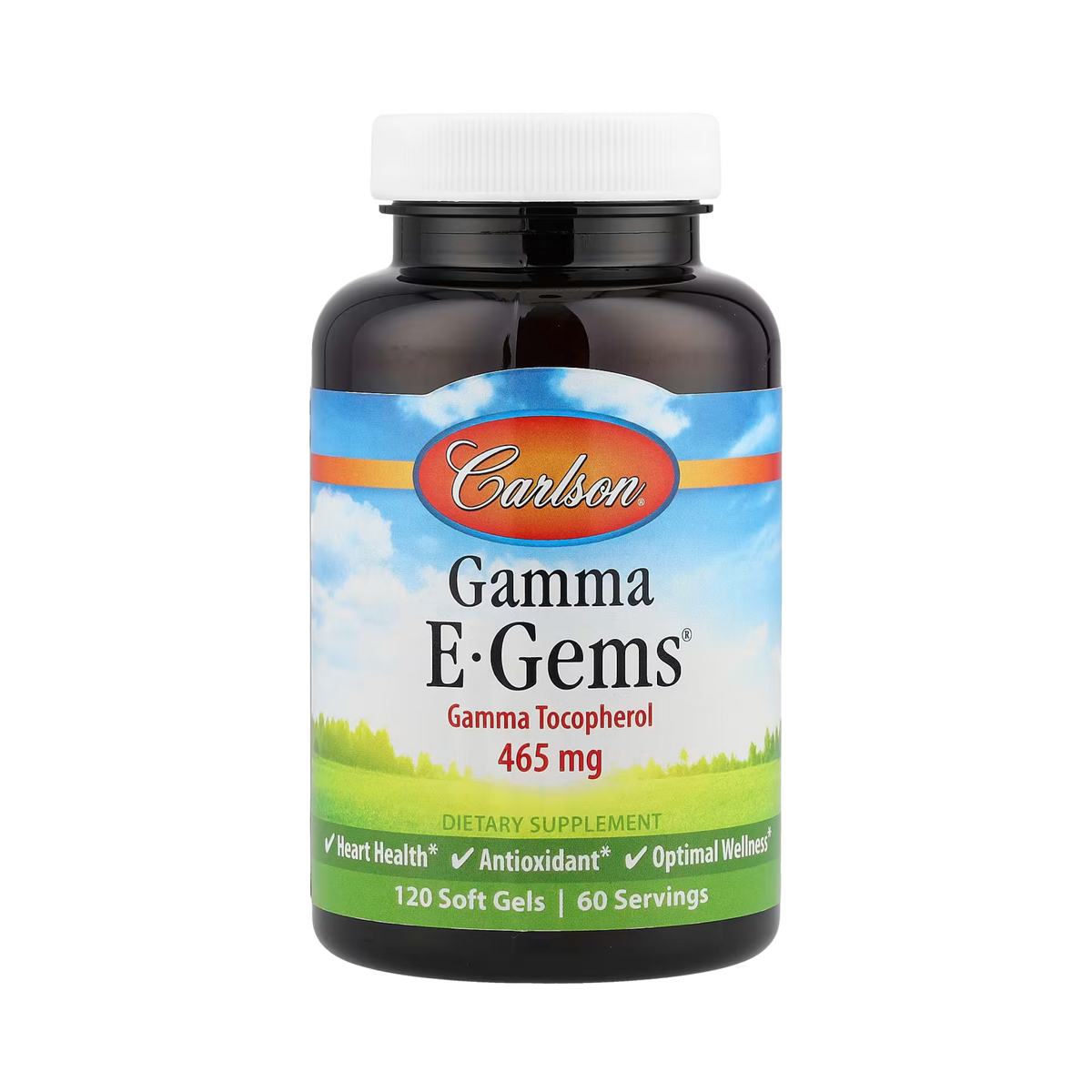 Carlson, Gamma E-Gems, 465 Mg, 120 Soft Gels