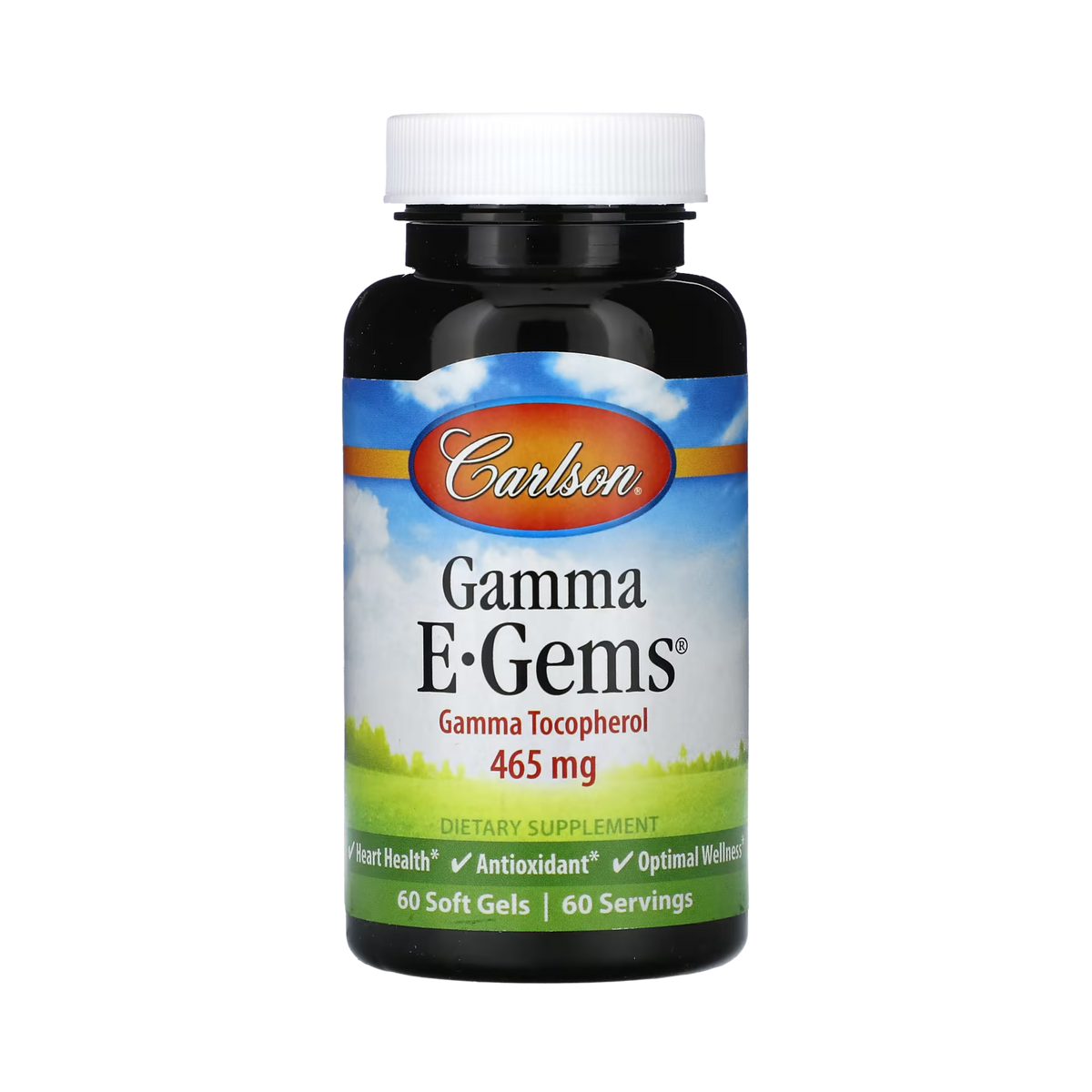 Carlson, Gamma E-Gems, 465 Mg, 60 Soft Gels