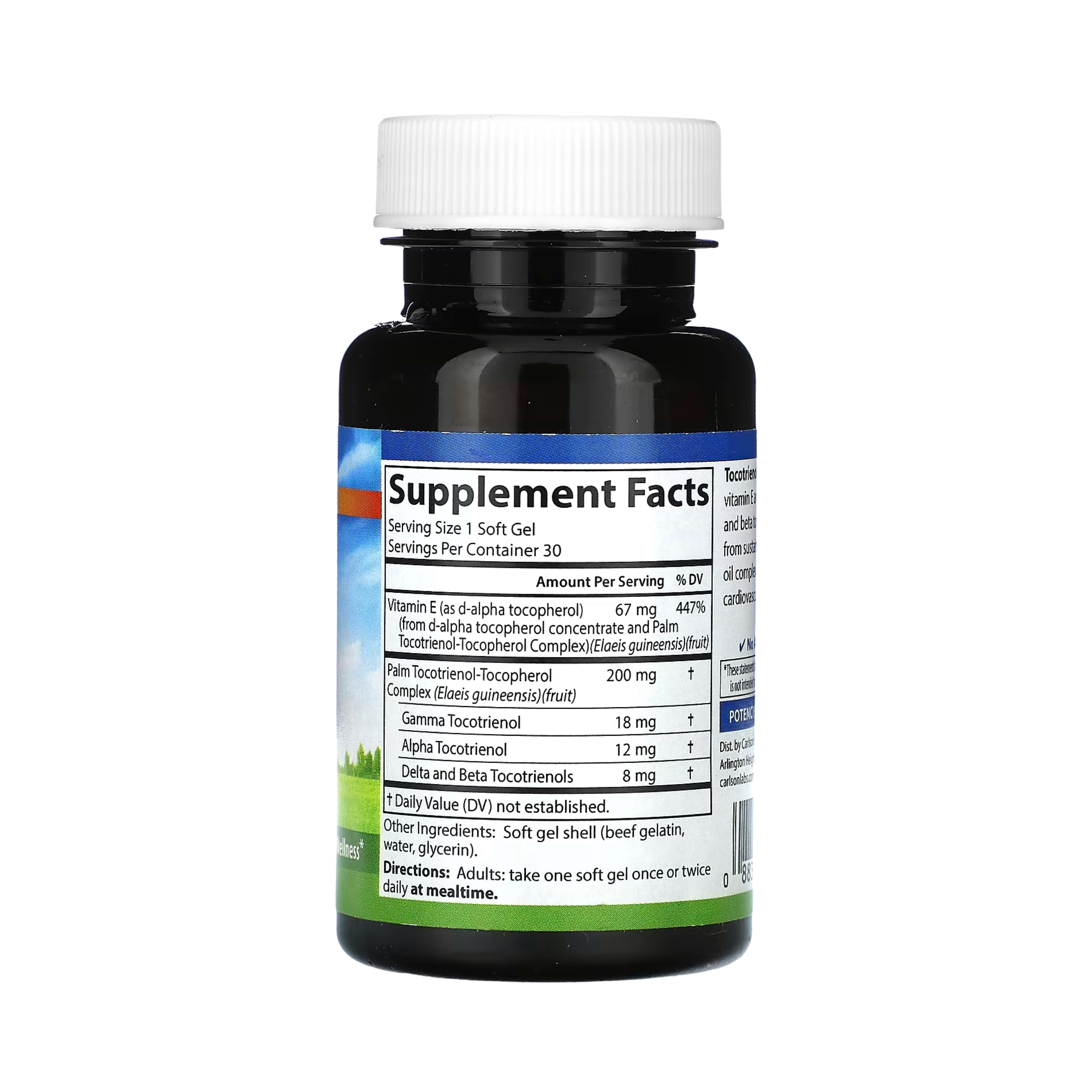 Carlson, Tocotrienols, With Vitamin E, 30 Soft Gels