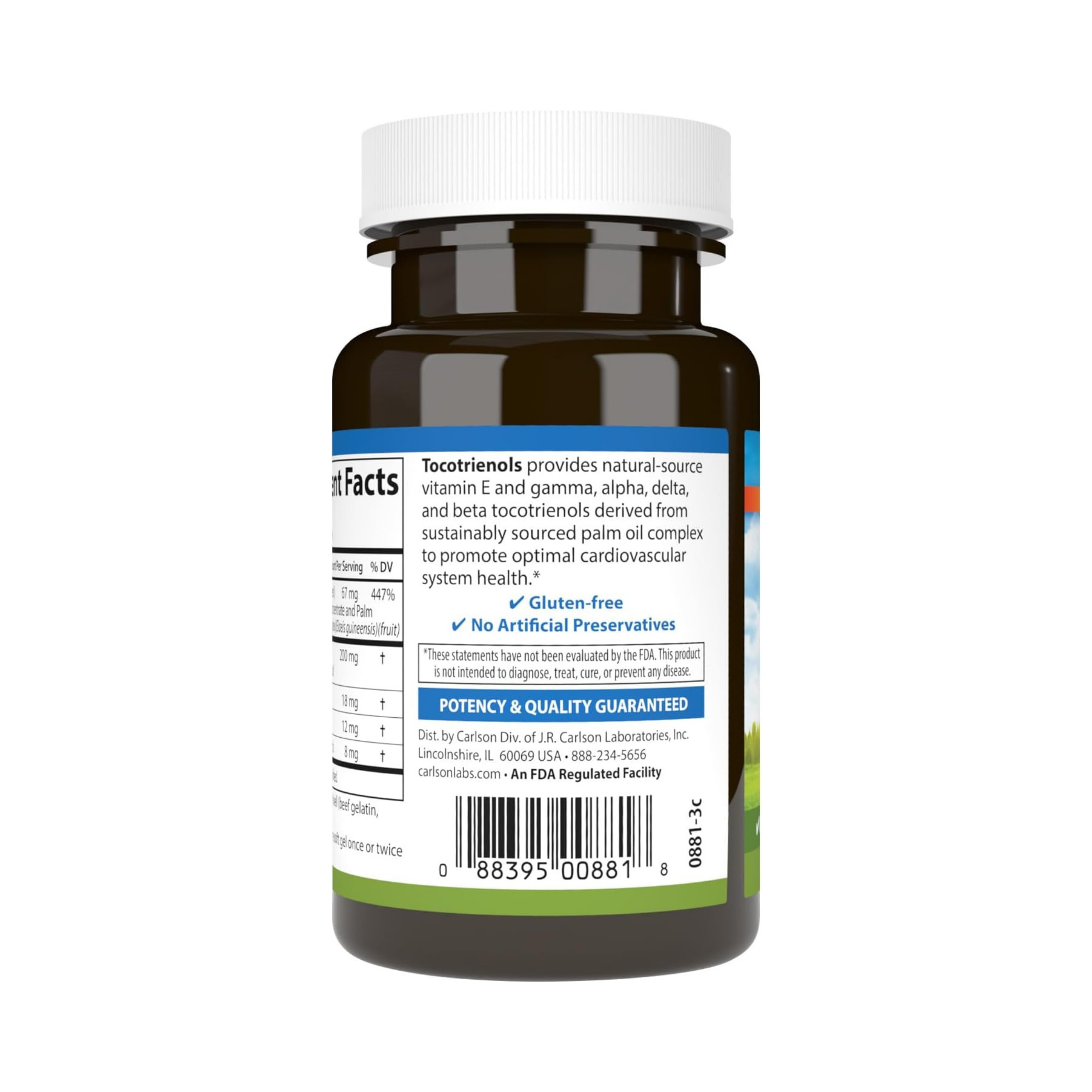 Carlson, Tocotrienols, With Vitamin E, 90 Soft Gels