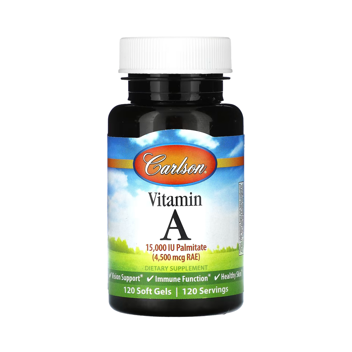 Carlson, Vitamin A, 4,500 Mcg RAE (15,000 IU), 120 Soft Gels