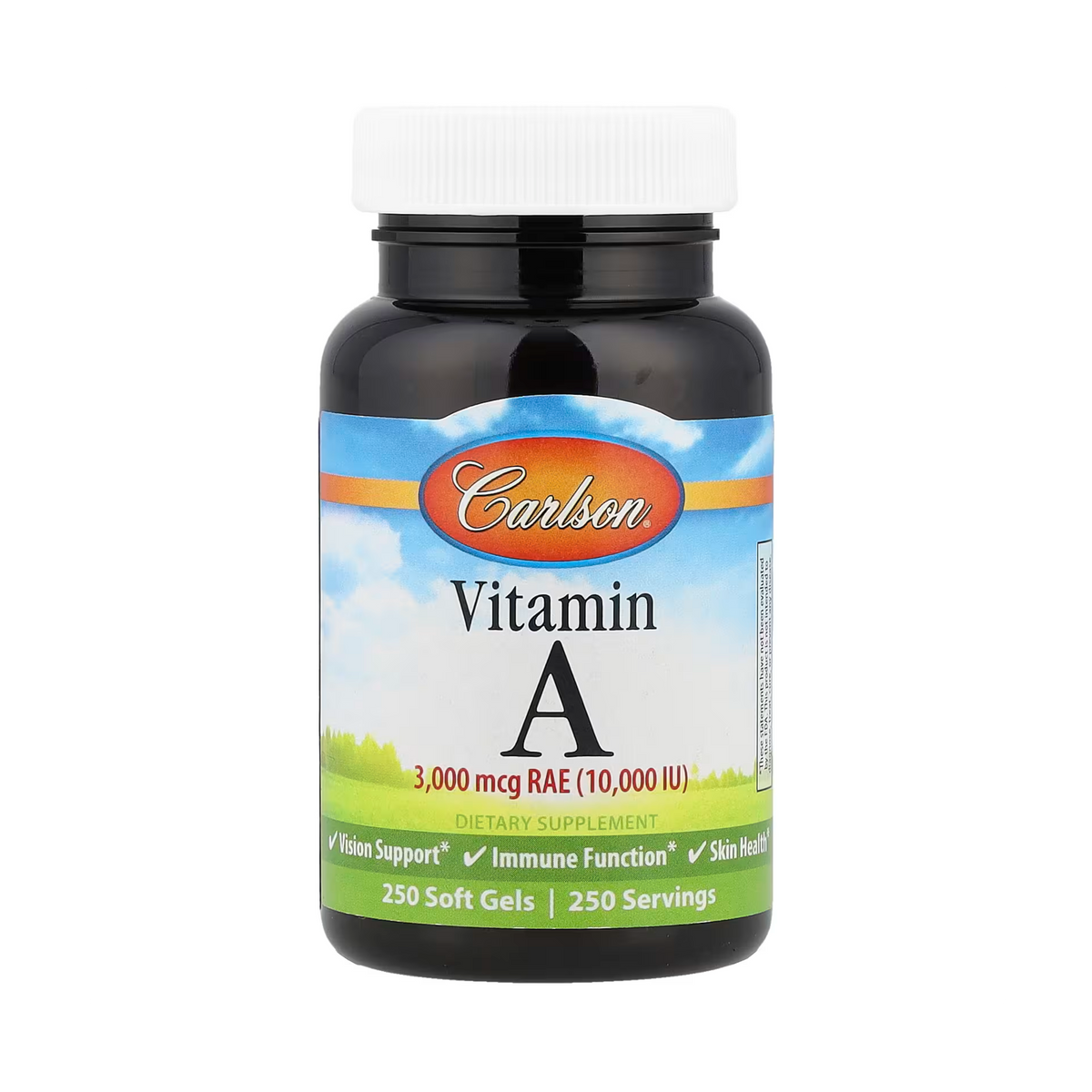 Carlson, Vitamin A, 3,000 Mcg RAE (10,000 IU), 250 Soft Gels