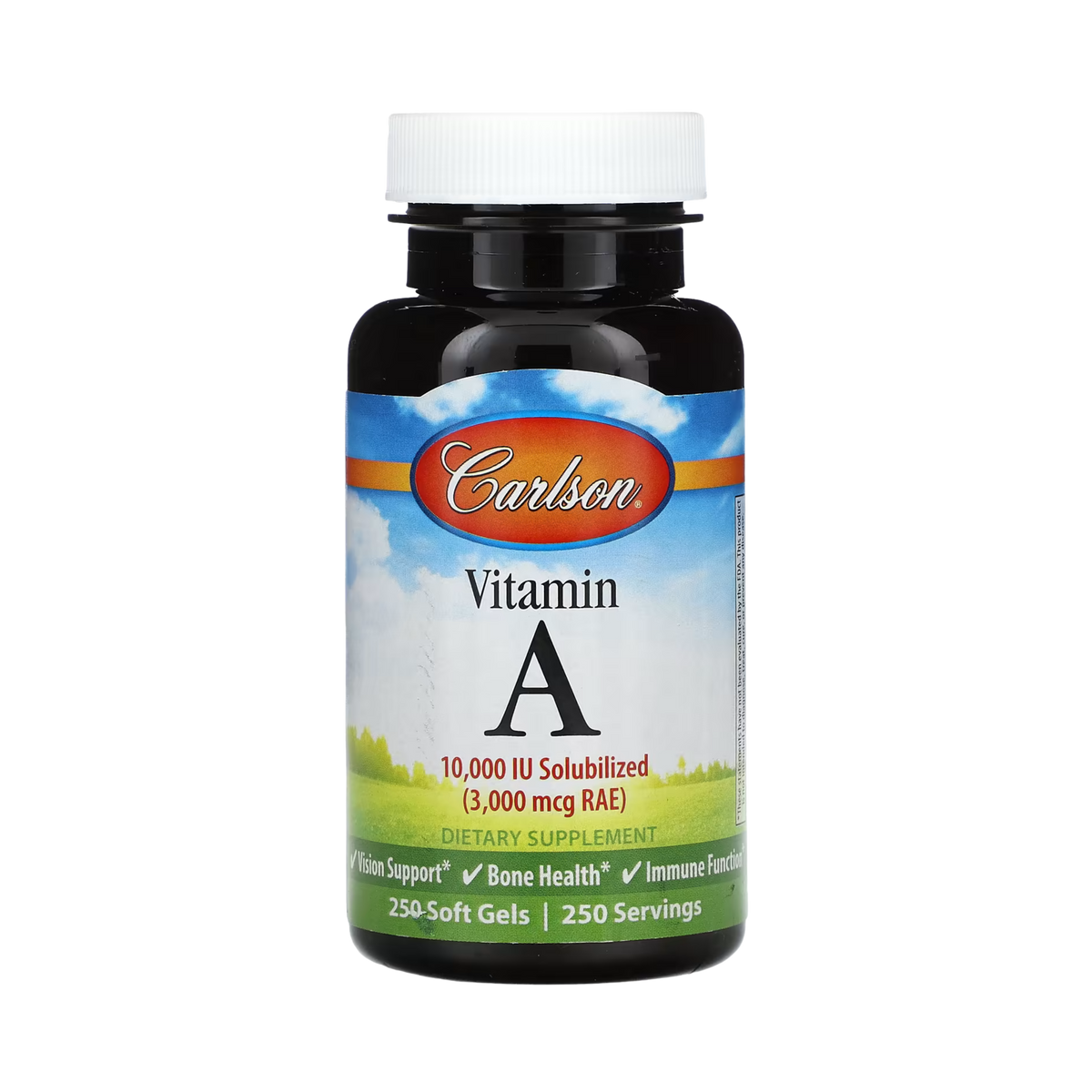 Carlson, Vitamin A, 3,000 Mcg RAE (10,000 IU), 250 Soft Gels