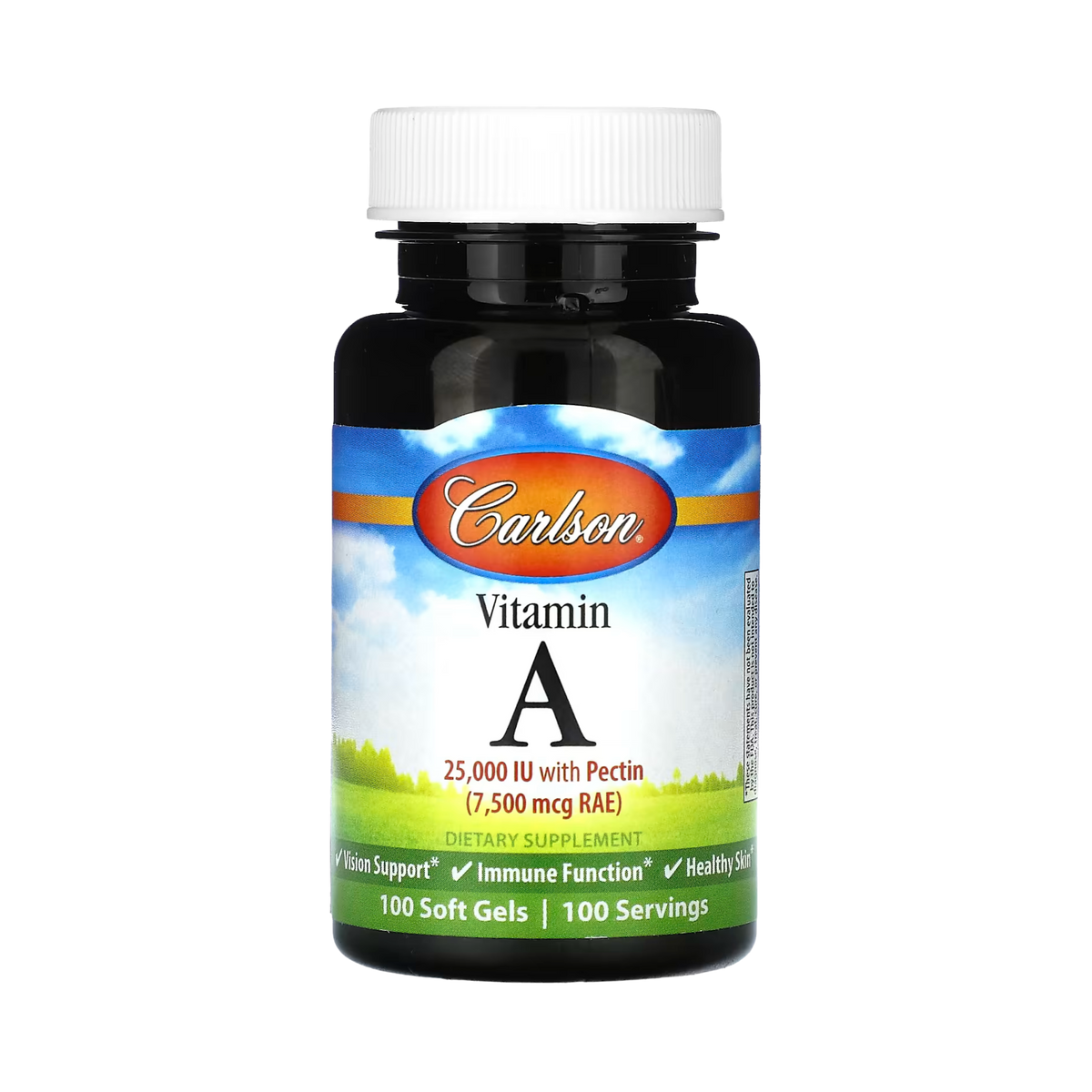 Carlson, Vitamin A, 7,500 Mcg RAE (2,5000 IU), 100 Soft Gels