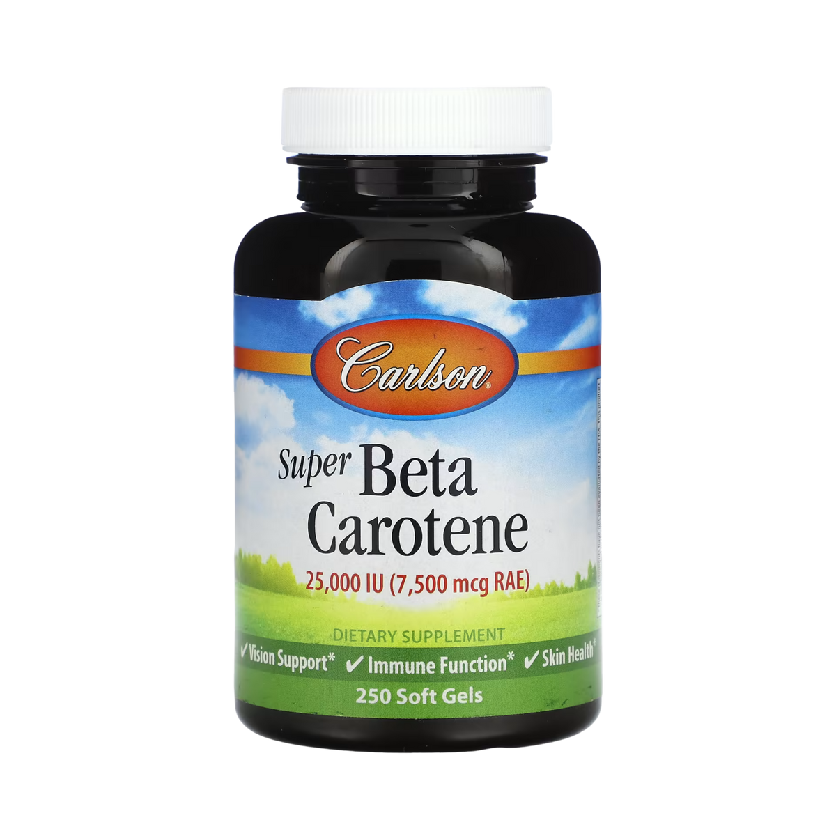 Carlson, Super Beta Carotene, 7,500 Mcg RAE (25,000 IU), 250 Soft Gels