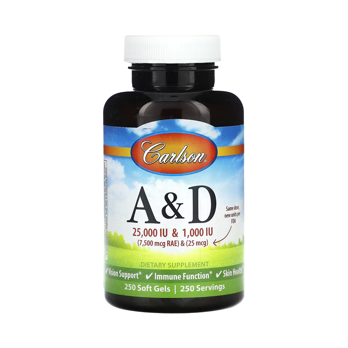 Carlson, Vitamin A & D, 250 Soft Gels