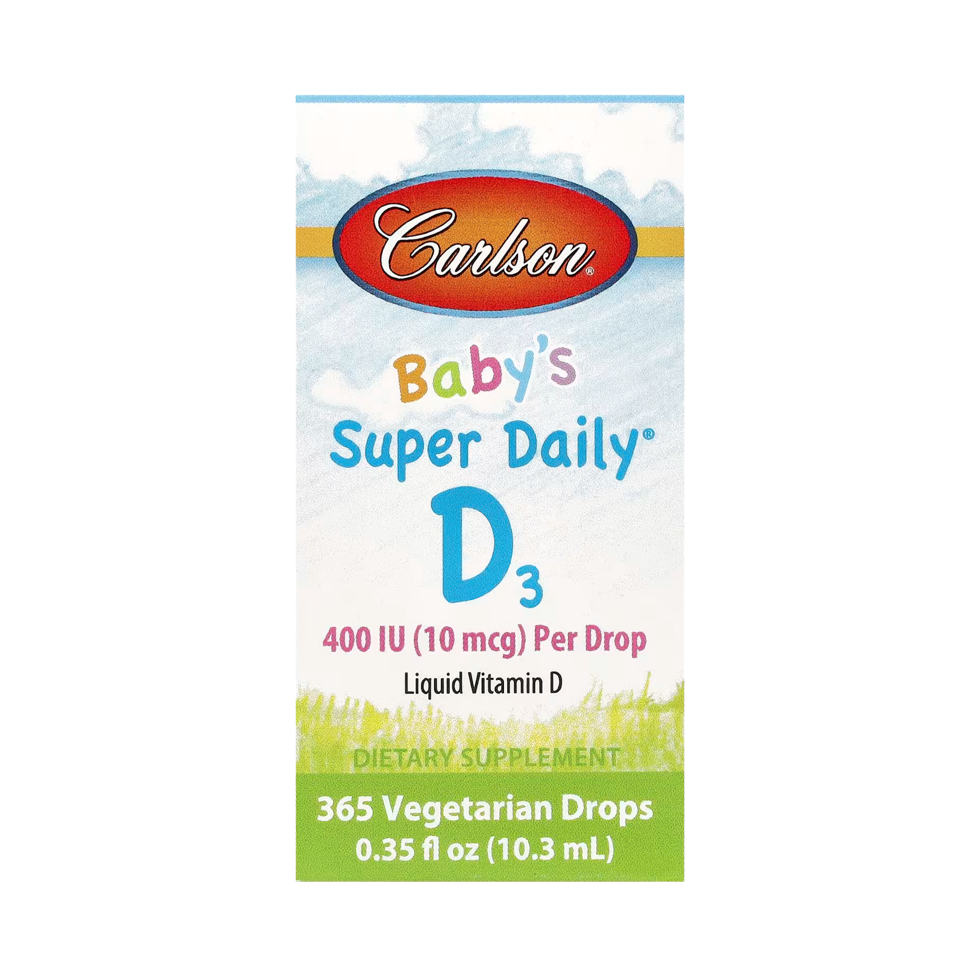Carlson, Baby's Super Daily D3, 10 Mcg (400 IU), 0.35 Fl Oz
