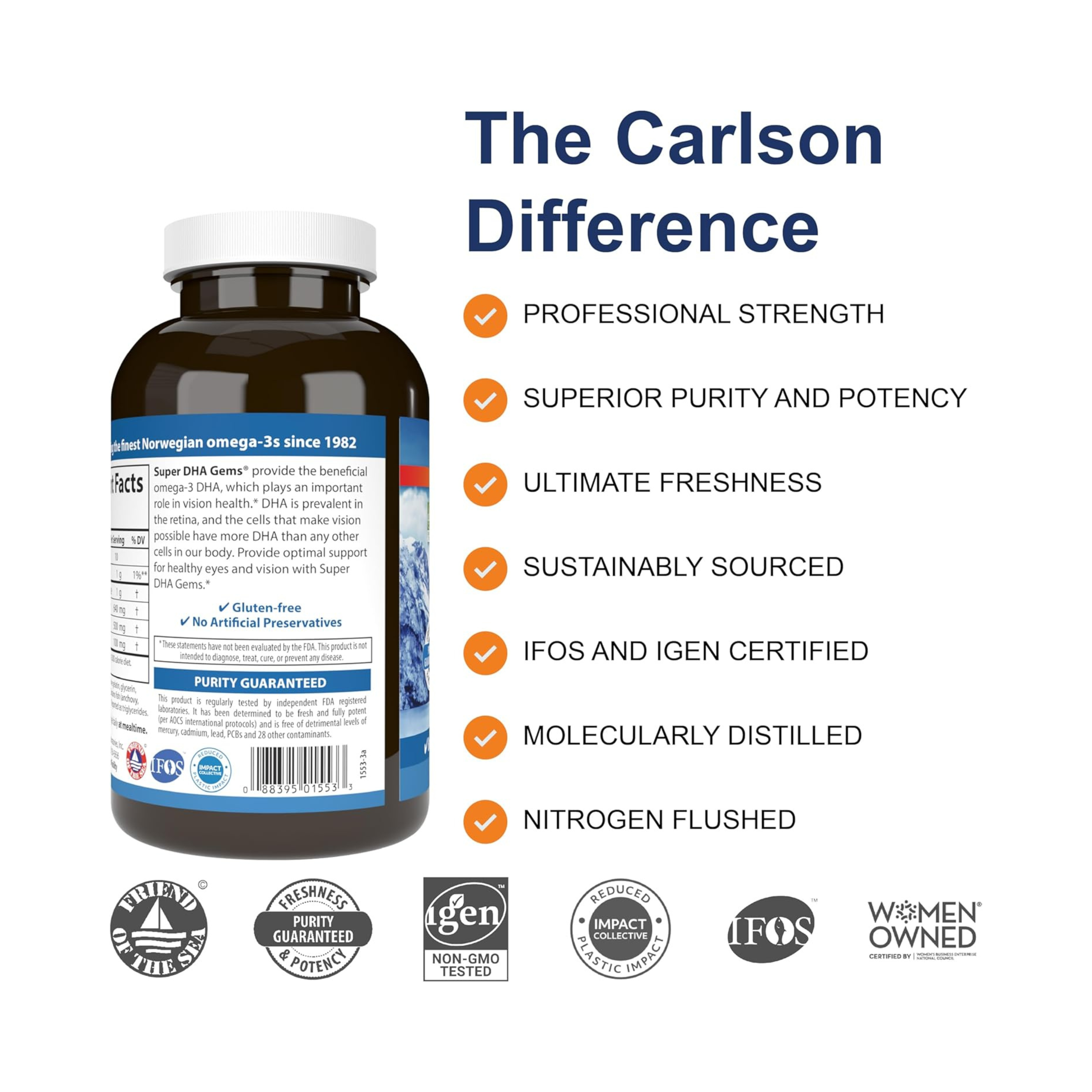 Carlson, Super DHA Gems, 240 Softgels