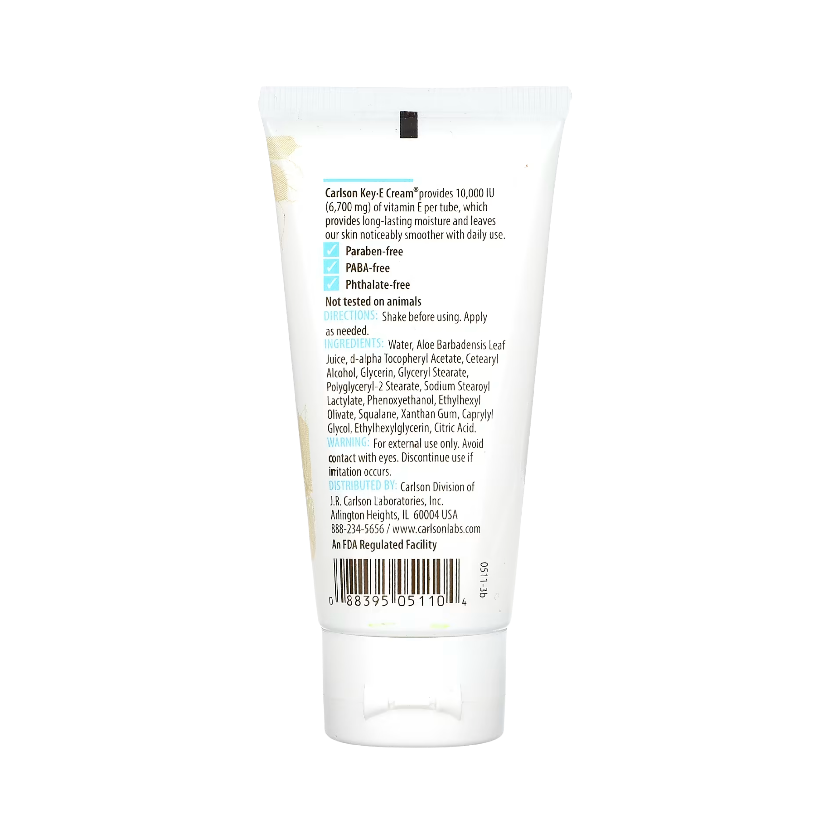 Carlson, Key-E, Hand & Body Cream, Unscented, 2 Oz