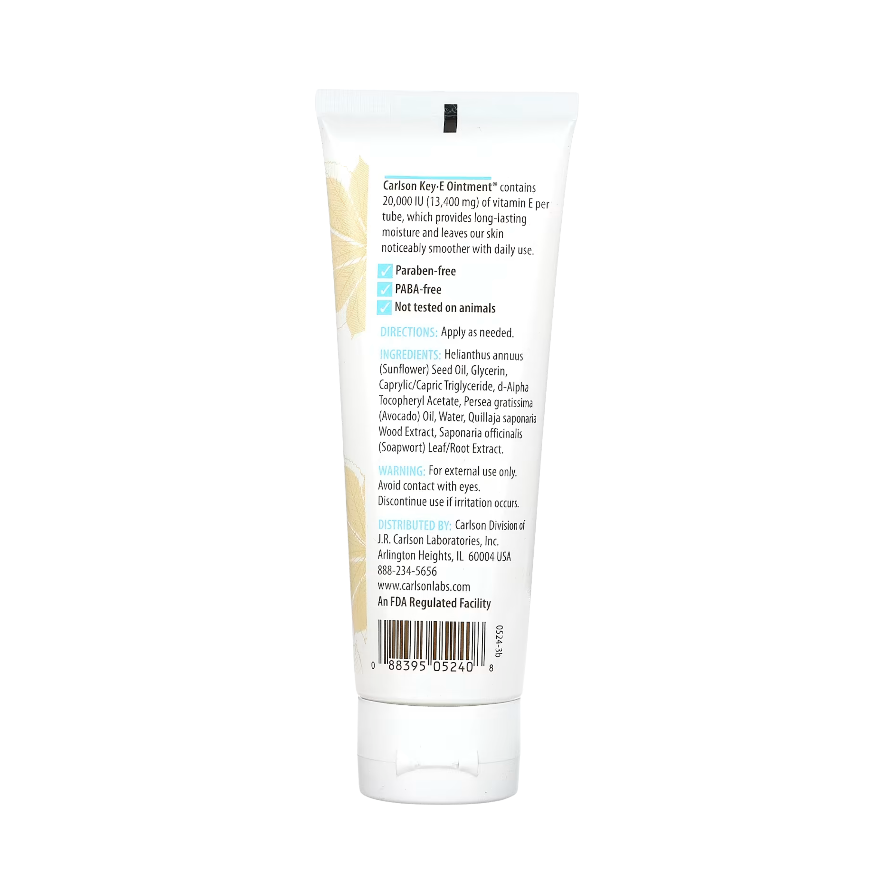 Carlson, Key- E, Hand & Body Ointment, Unscented, 4 Oz