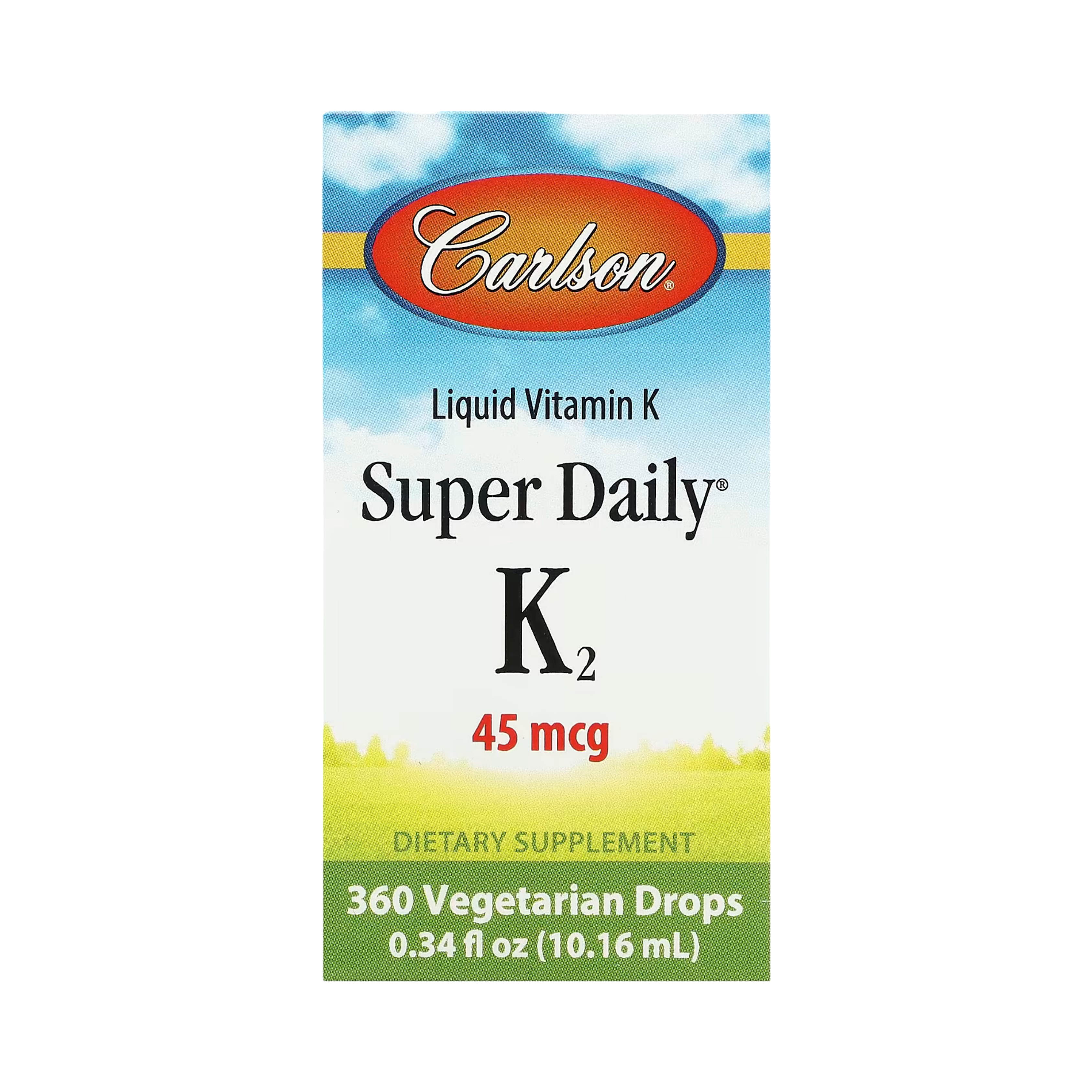 Carlson, Super Daily K2, 45 Mcg, 0.34 Fl Oz