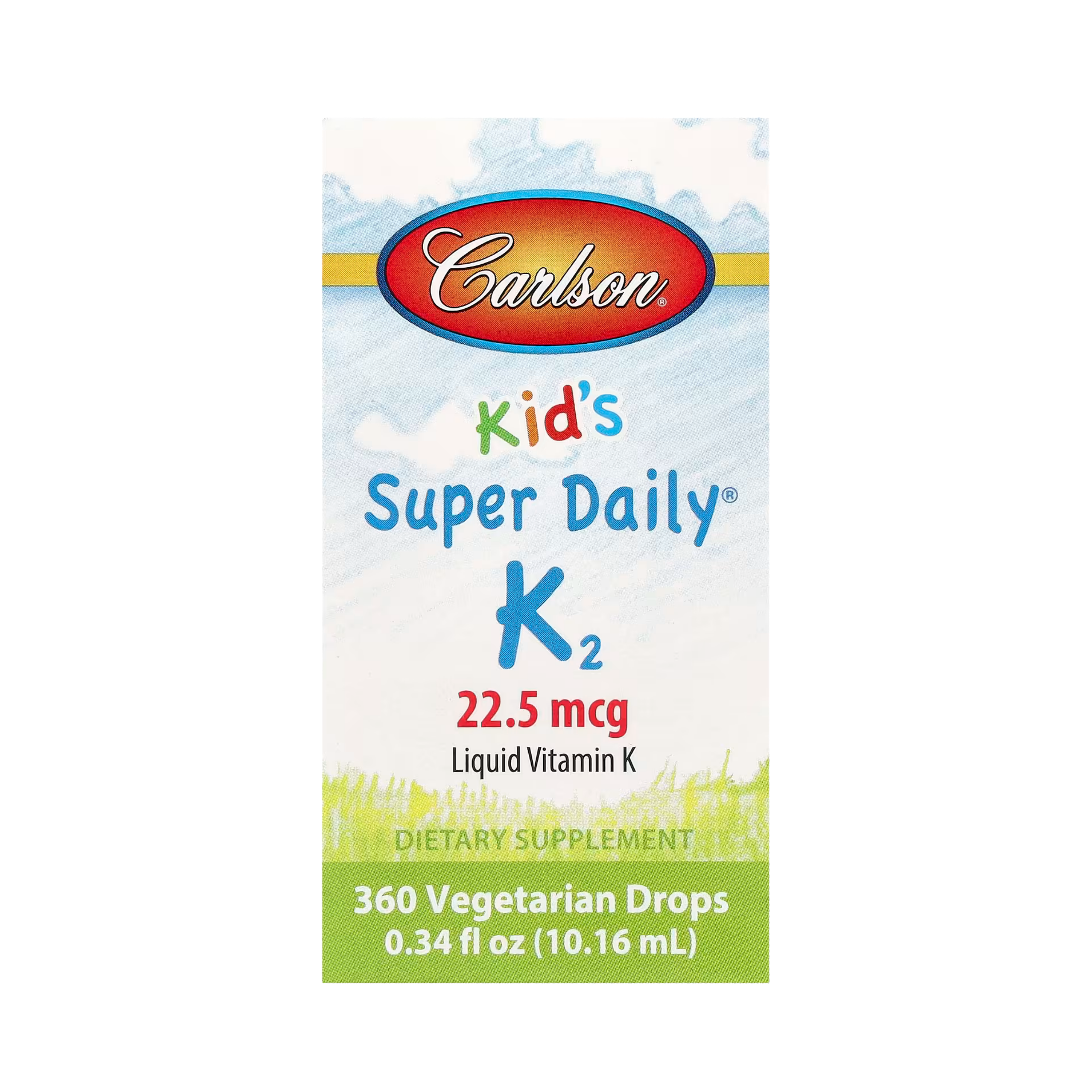 Carlson, Kid's Super Daily K2, 22.5 Mcg, 0.34 Fl Oz (10.16 ml)
