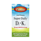 Carlson, Super Daily D3 + K2, 0.34 Fl Oz