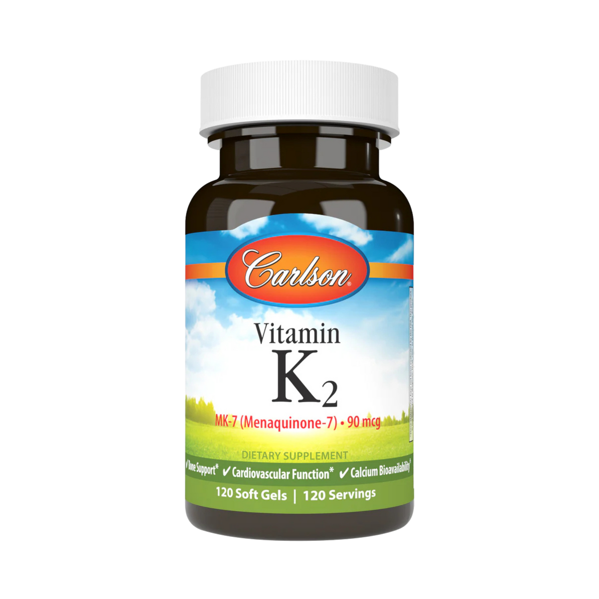 Carlson, Vitamin K2 as MK-7 90 Mcg, 120 Softgels