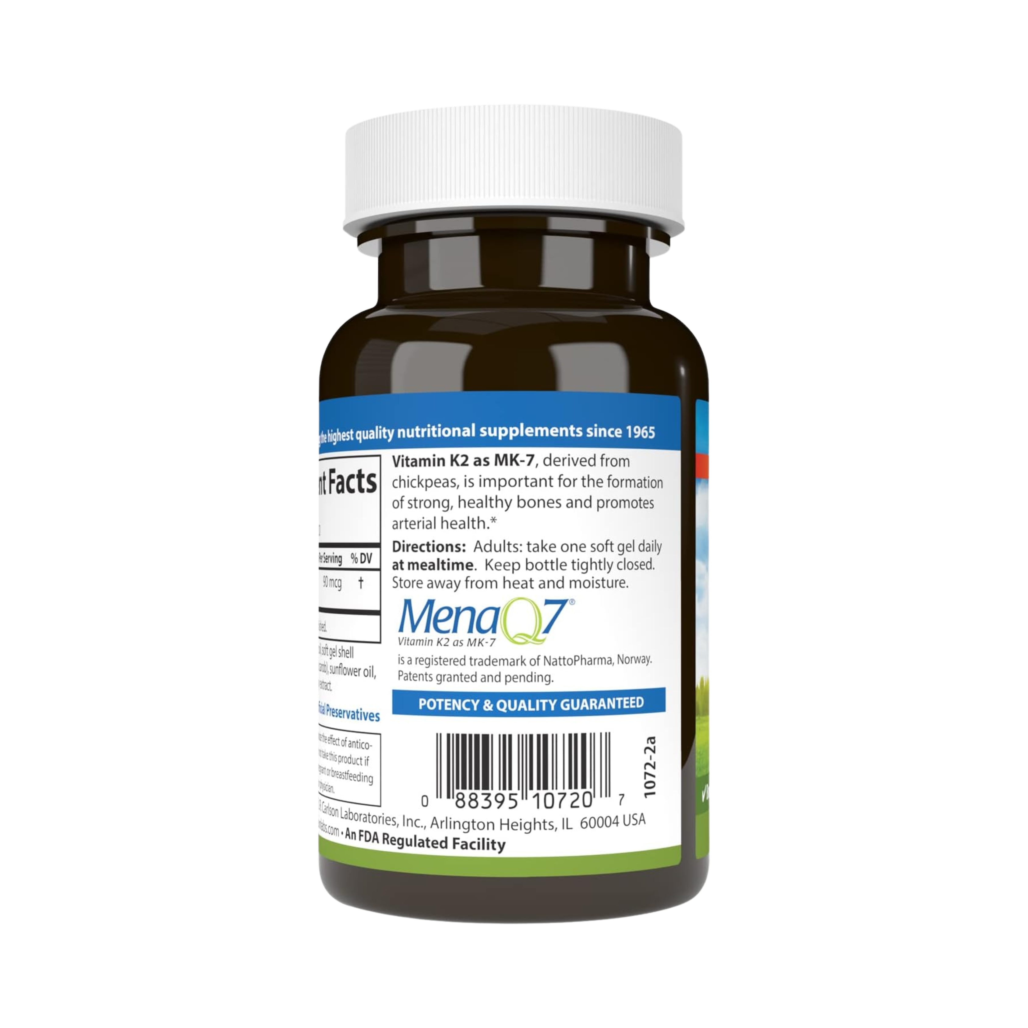 Carlson, Vitamin K2 as MK-7 90 Mcg, 120 Softgels